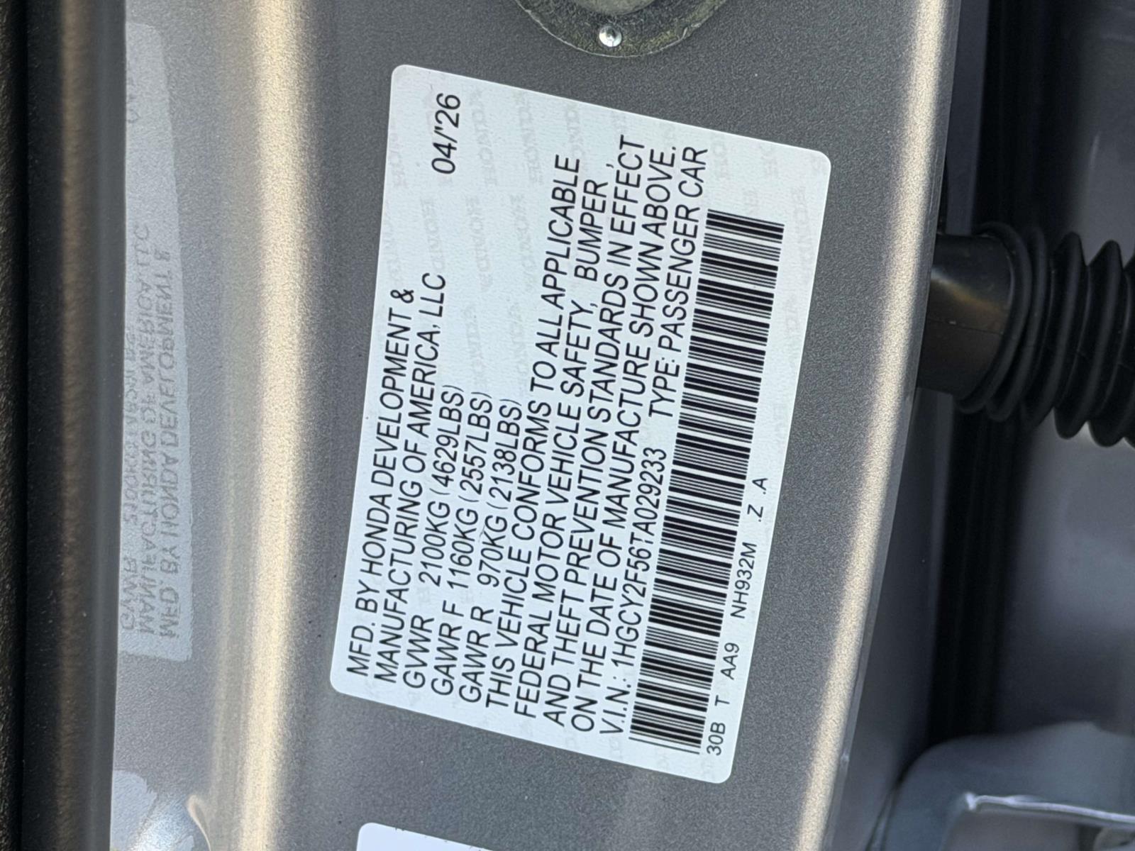New 2026 Honda Accord Hybrid Sedan