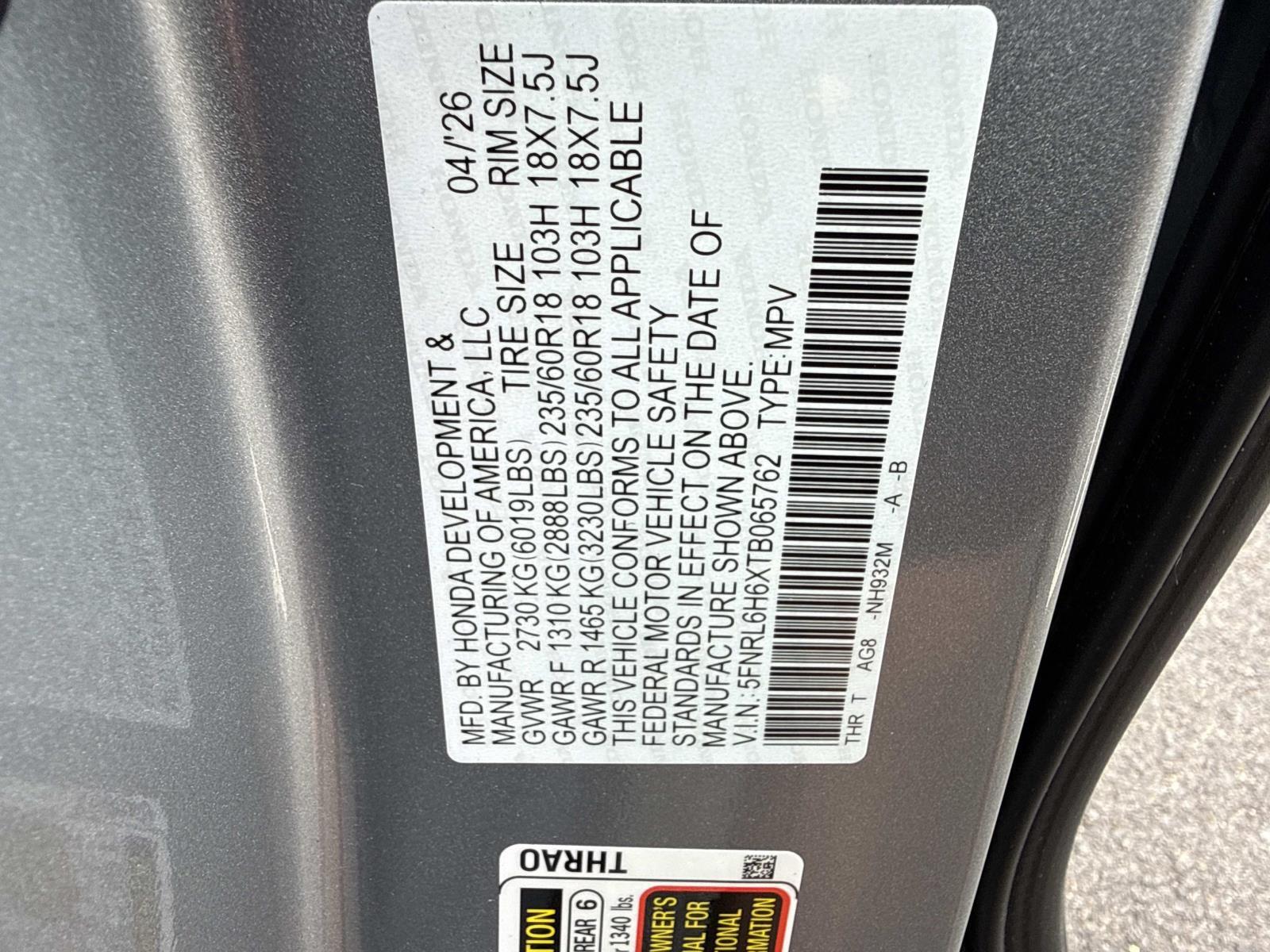 New 2026 Honda Odyssey Van