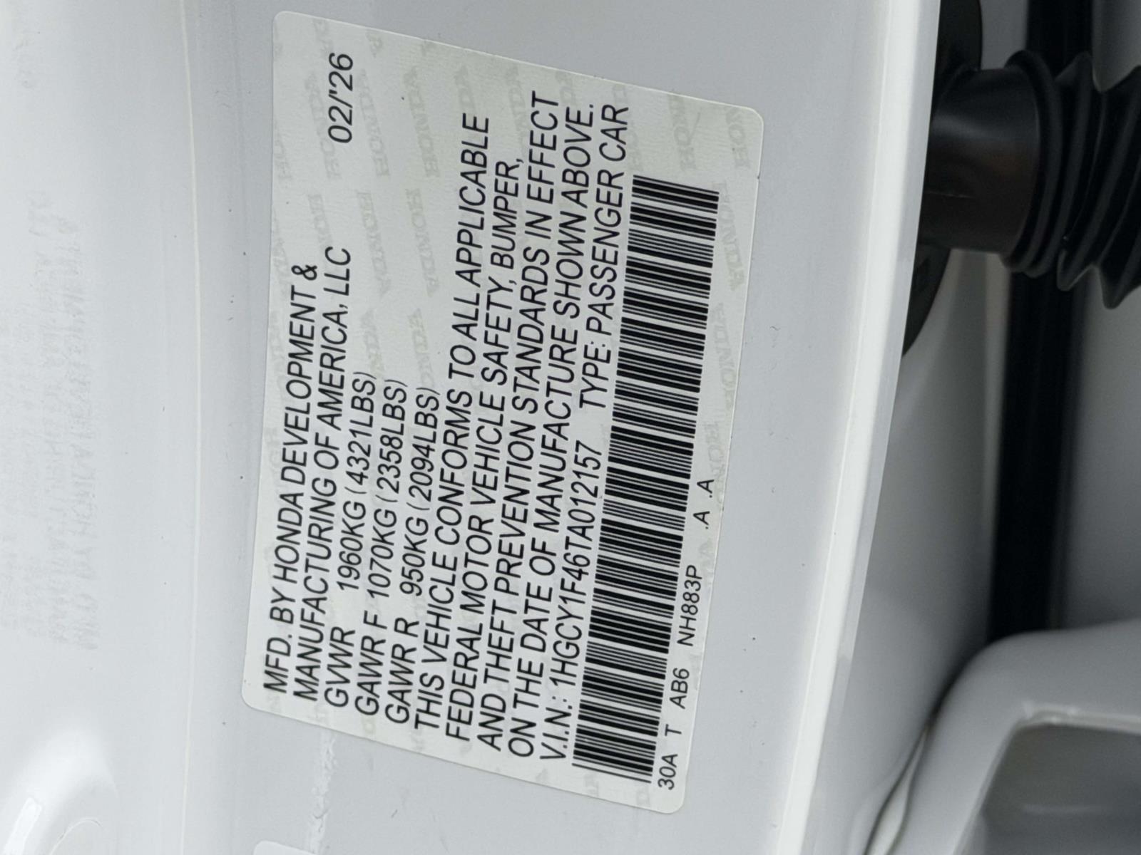 New 2026 Honda Accord Sedan Sedan