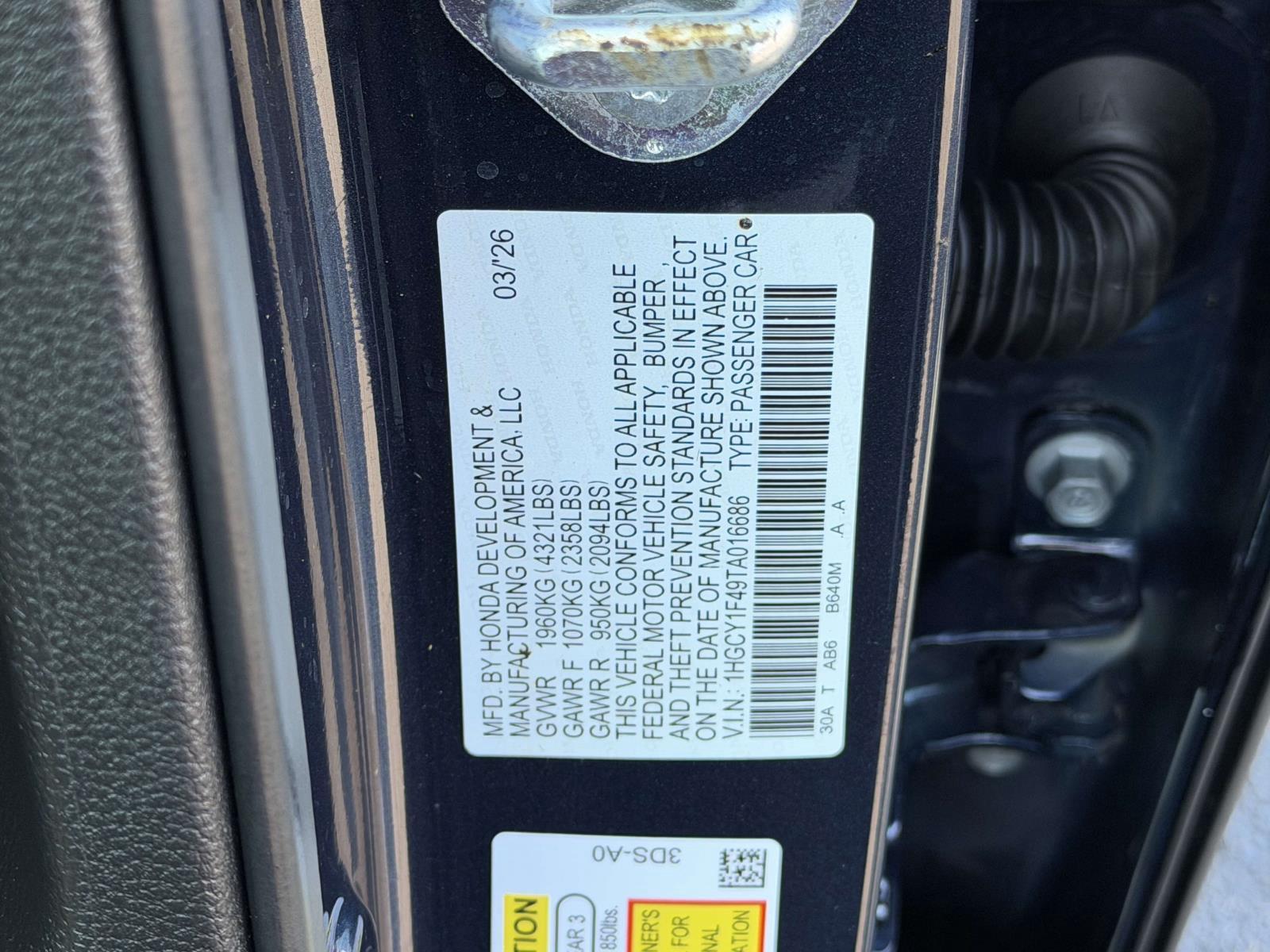 Used 2026 Honda Accord Sedan Sedan