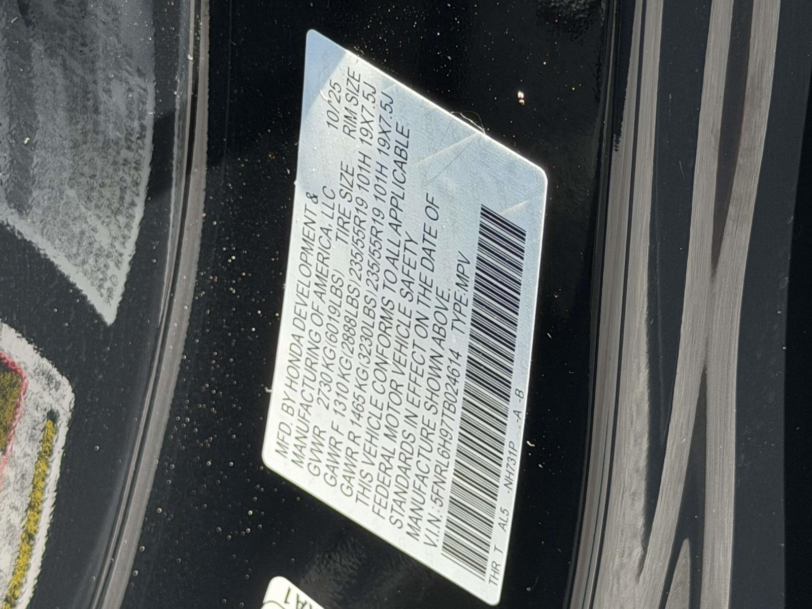 Used 2026 Honda Odyssey Van
