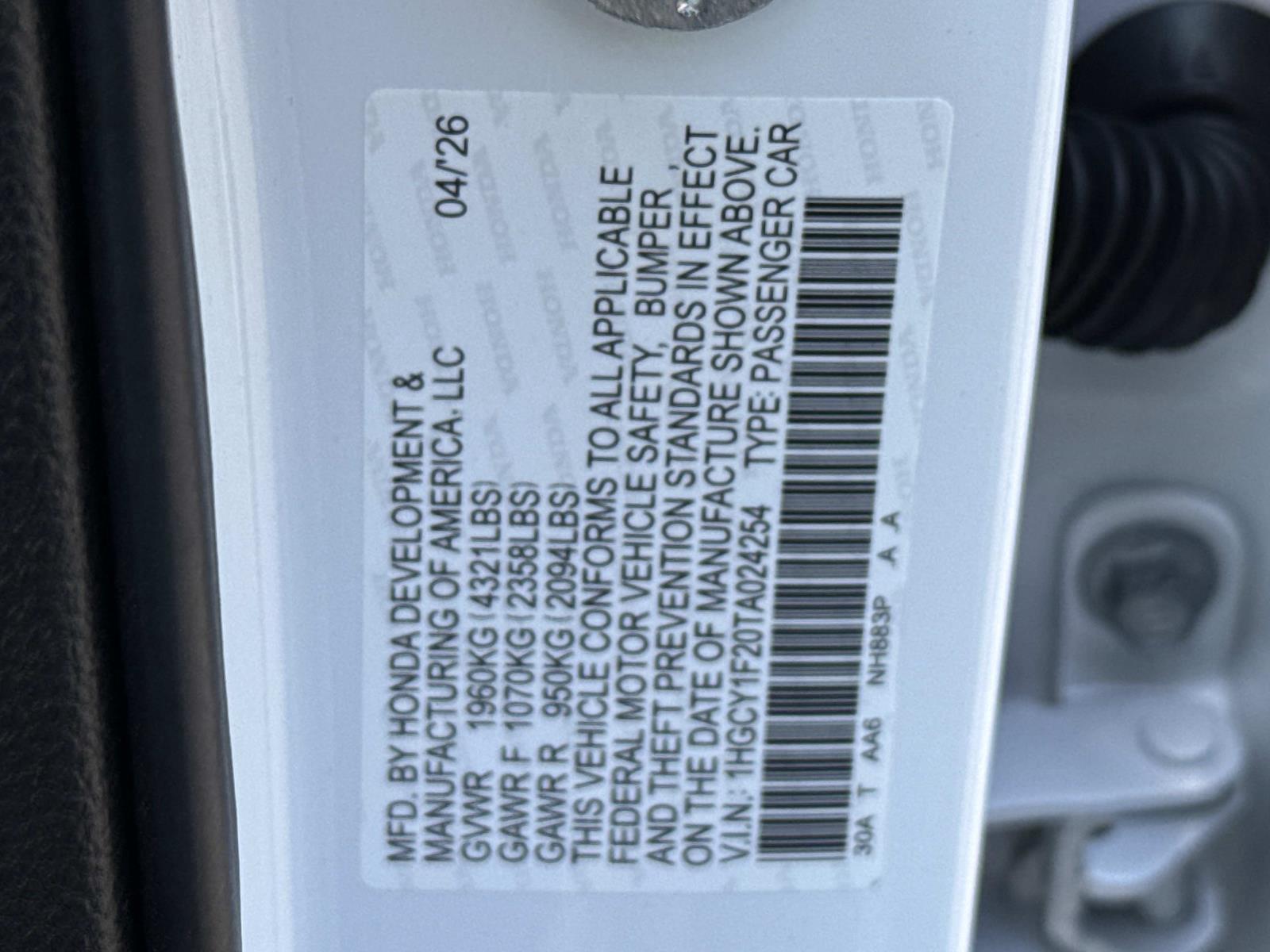 New 2026 Honda Accord Sedan Sedan
