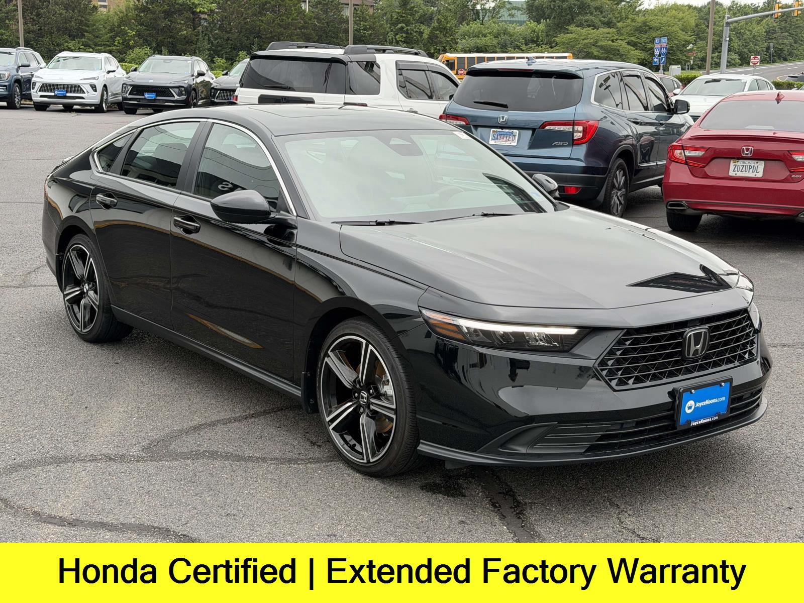 Crystal Black Pearl 2025 Honda Accord Hybrid Sedan Front-Wheel Drive Continuously Variable Transmission