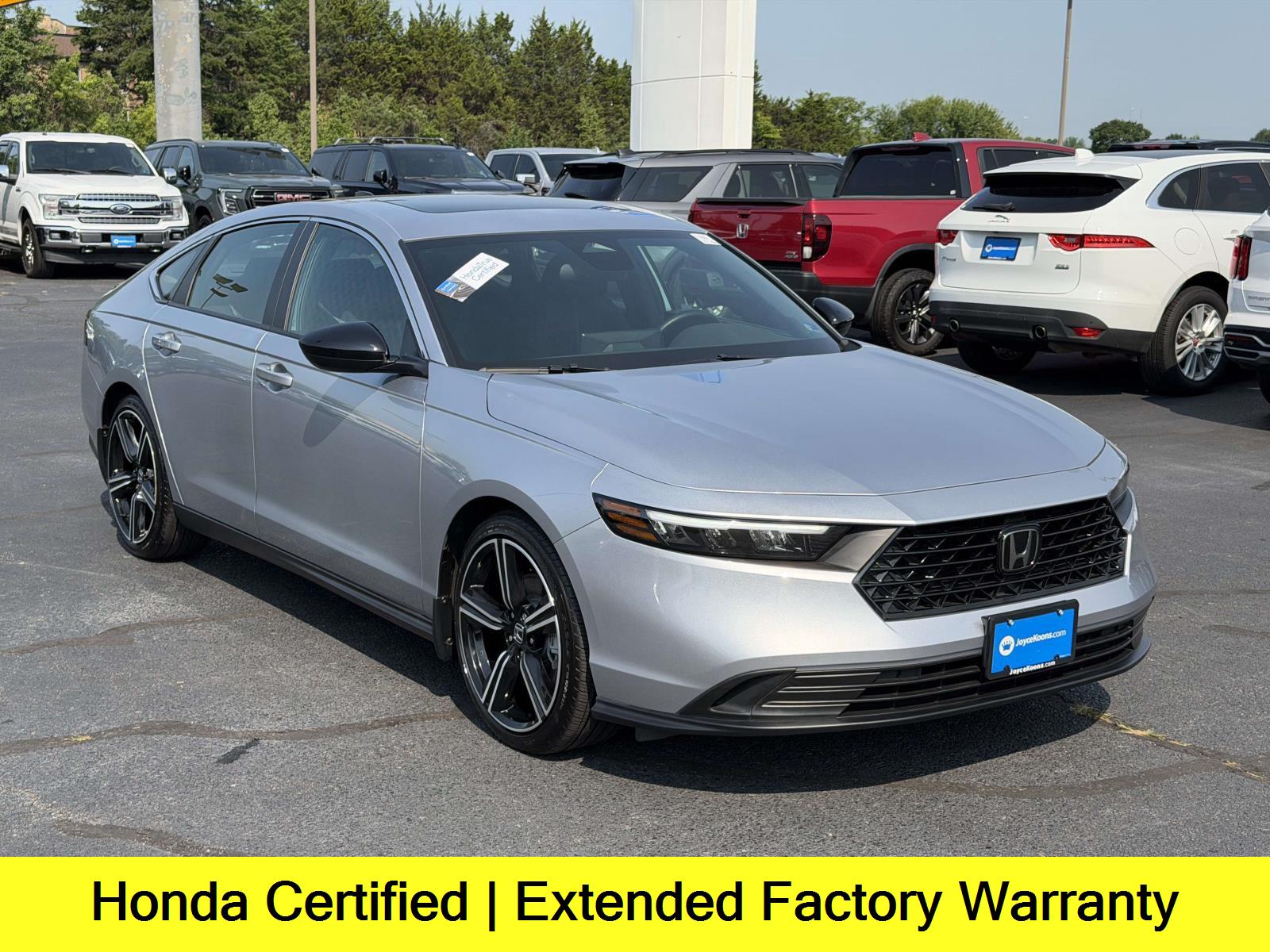 Solar Silver Metallic 2025 Honda Accord Hybrid Sedan Front-Wheel Drive Continuously Variable Transmission
