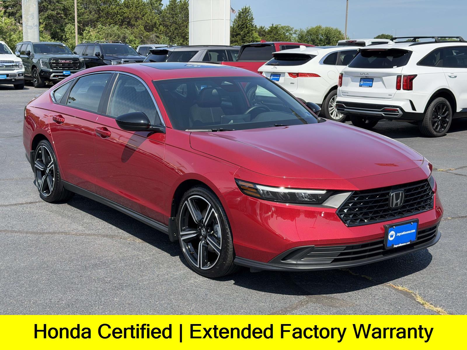Radiant Red Metallic 2025 Honda Accord Hybrid Sedan Front-Wheel Drive 1-Speed Dual Clutch