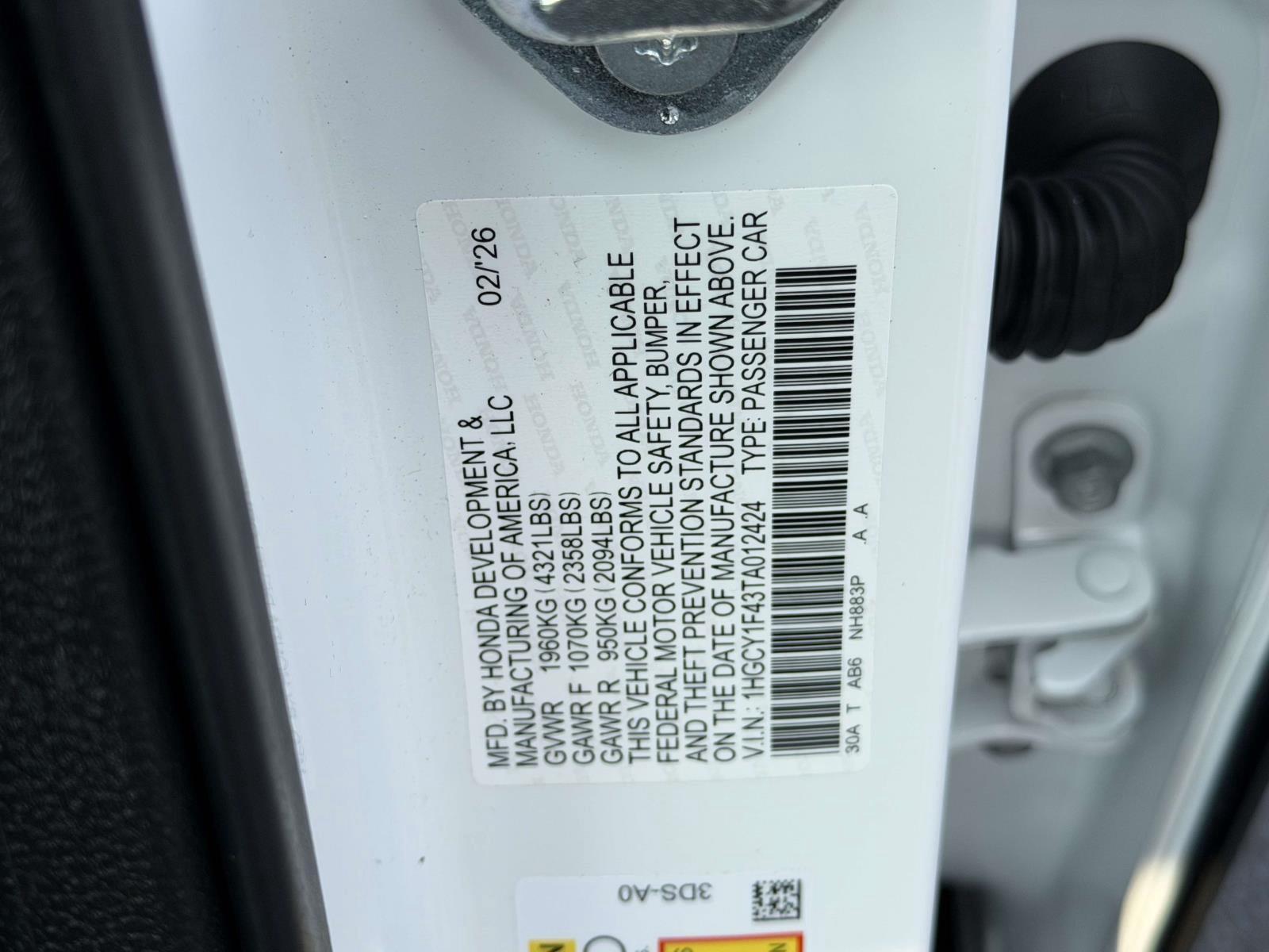 Used 2026 Honda Accord Sedan Sedan