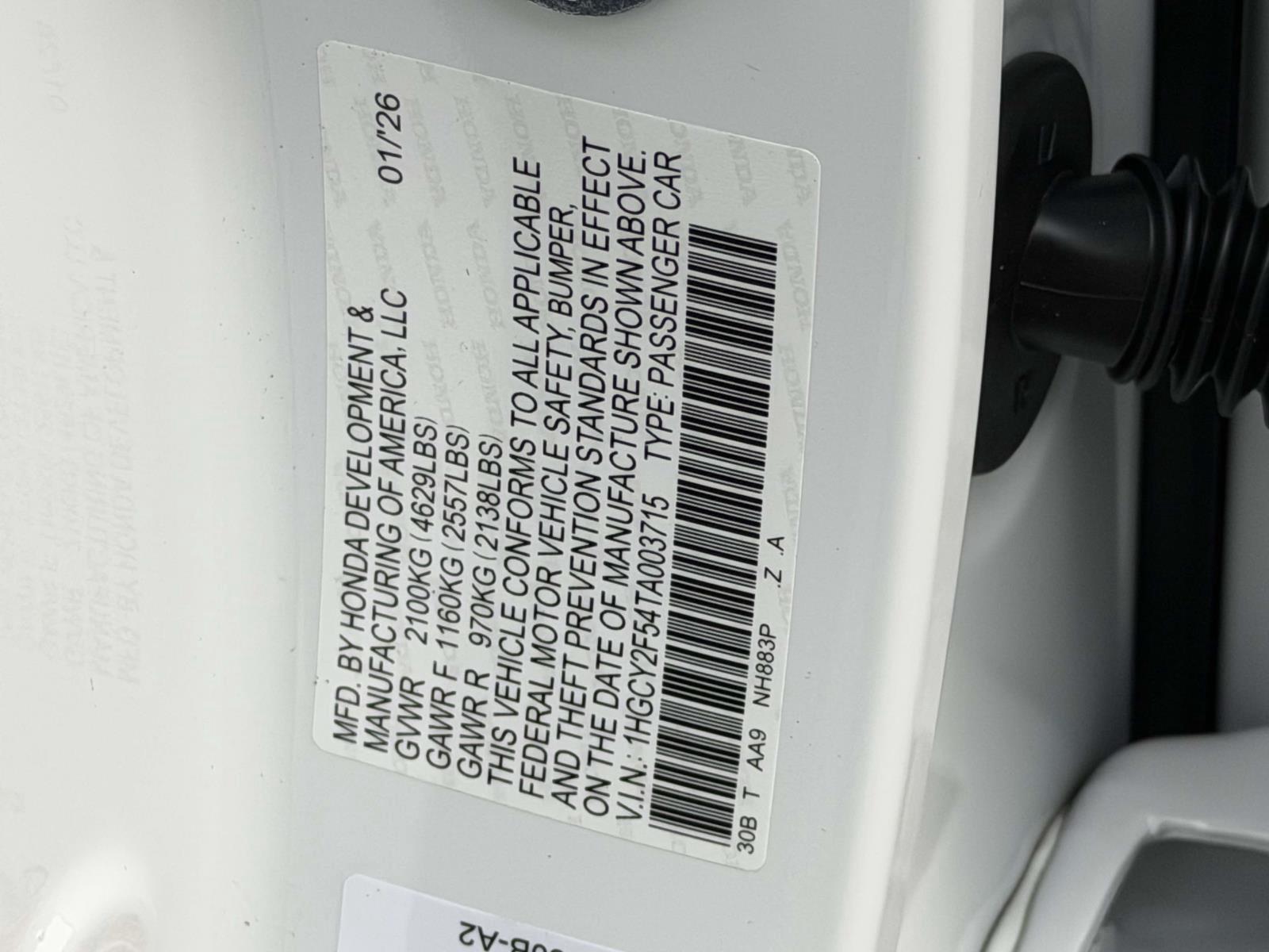 New 2026 Honda Accord Hybrid Sedan