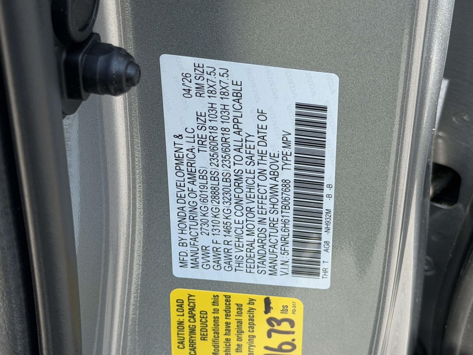 New 2026 Honda Odyssey Van