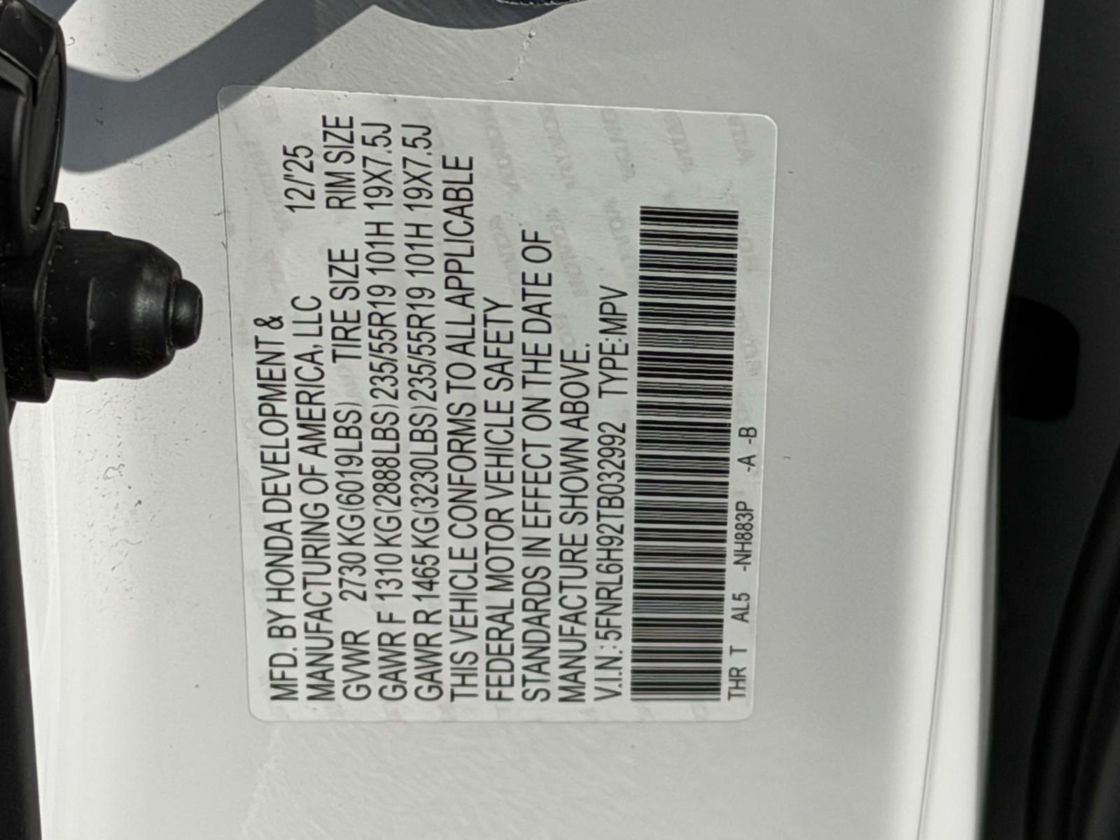 Used 2026 Honda Odyssey Van