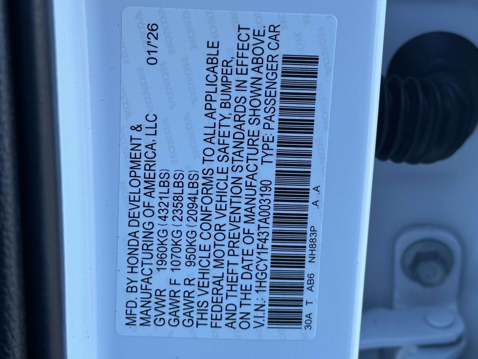 New 2026 Honda Accord Sedan Sedan
