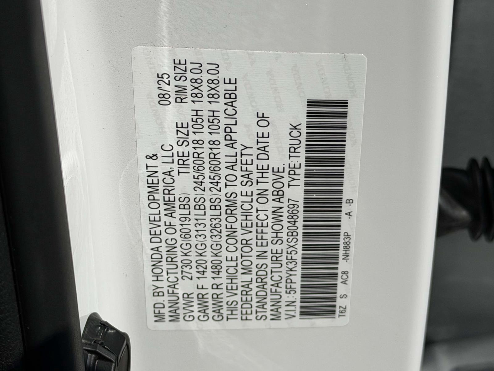 Used 2025 Honda Ridgeline Truck