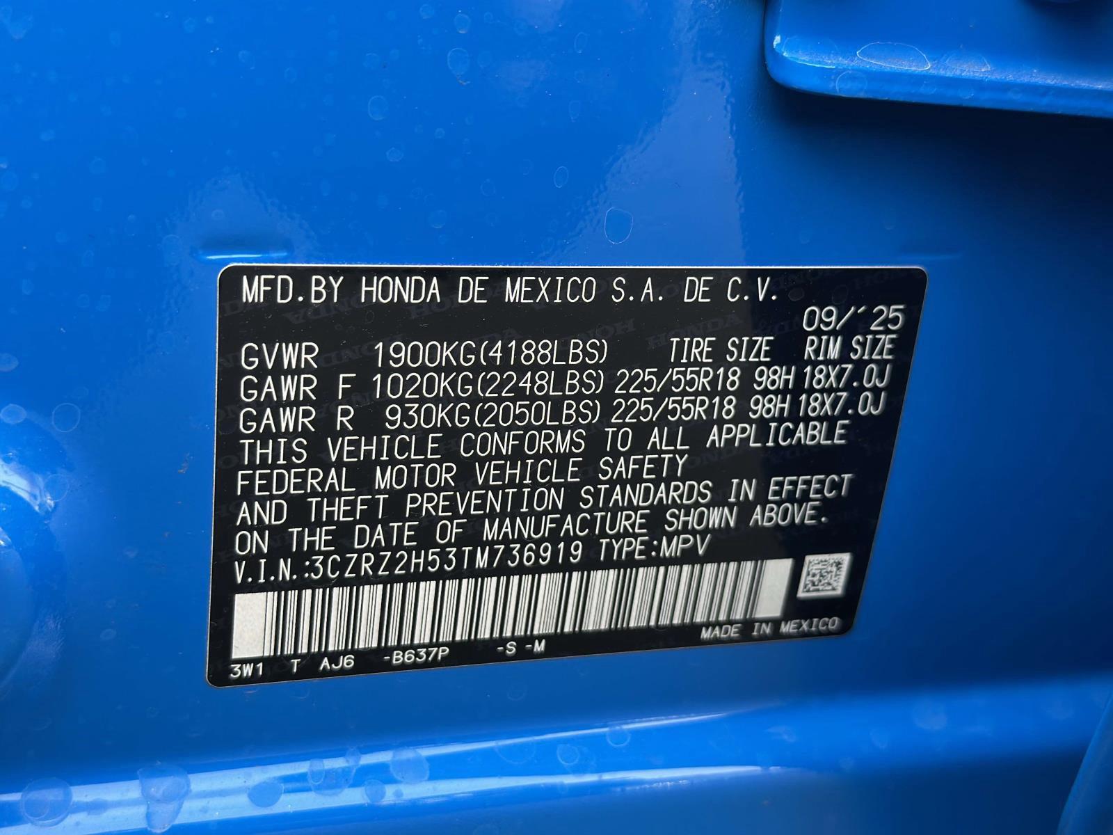 New 2026 Honda HR-V SUV