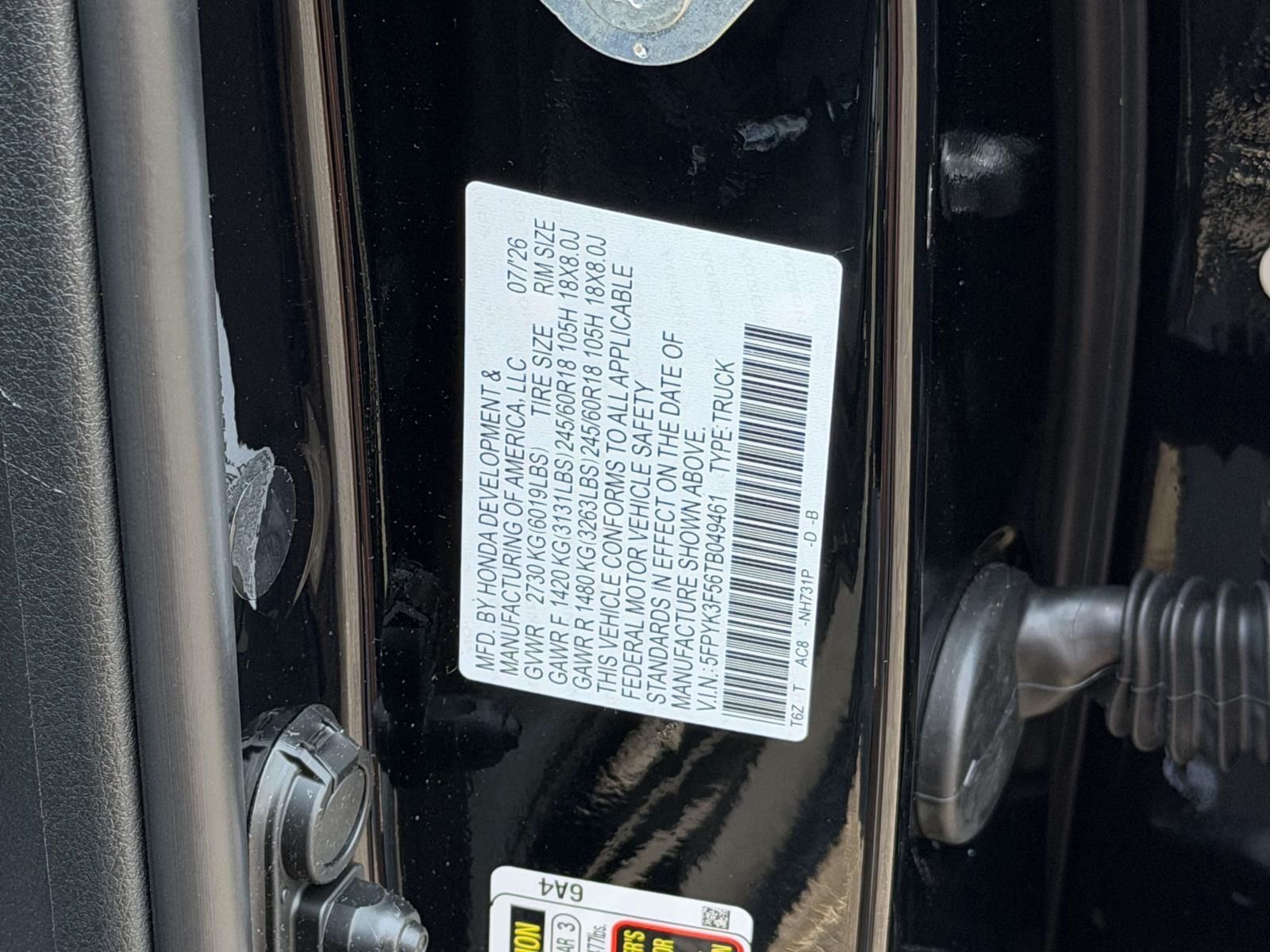 New 2026 Honda Ridgeline Truck