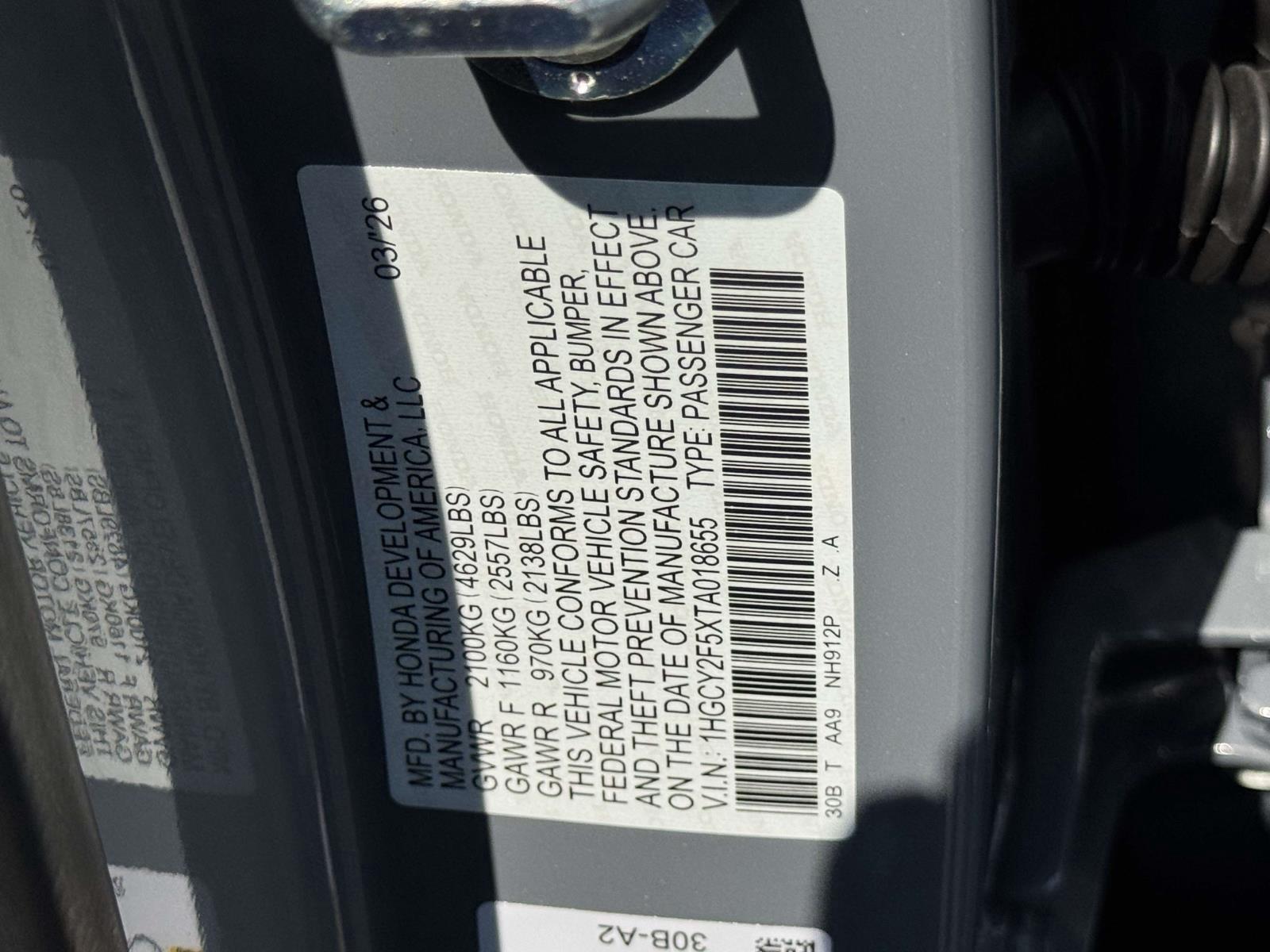 Used 2026 Honda Accord Hybrid Sedan