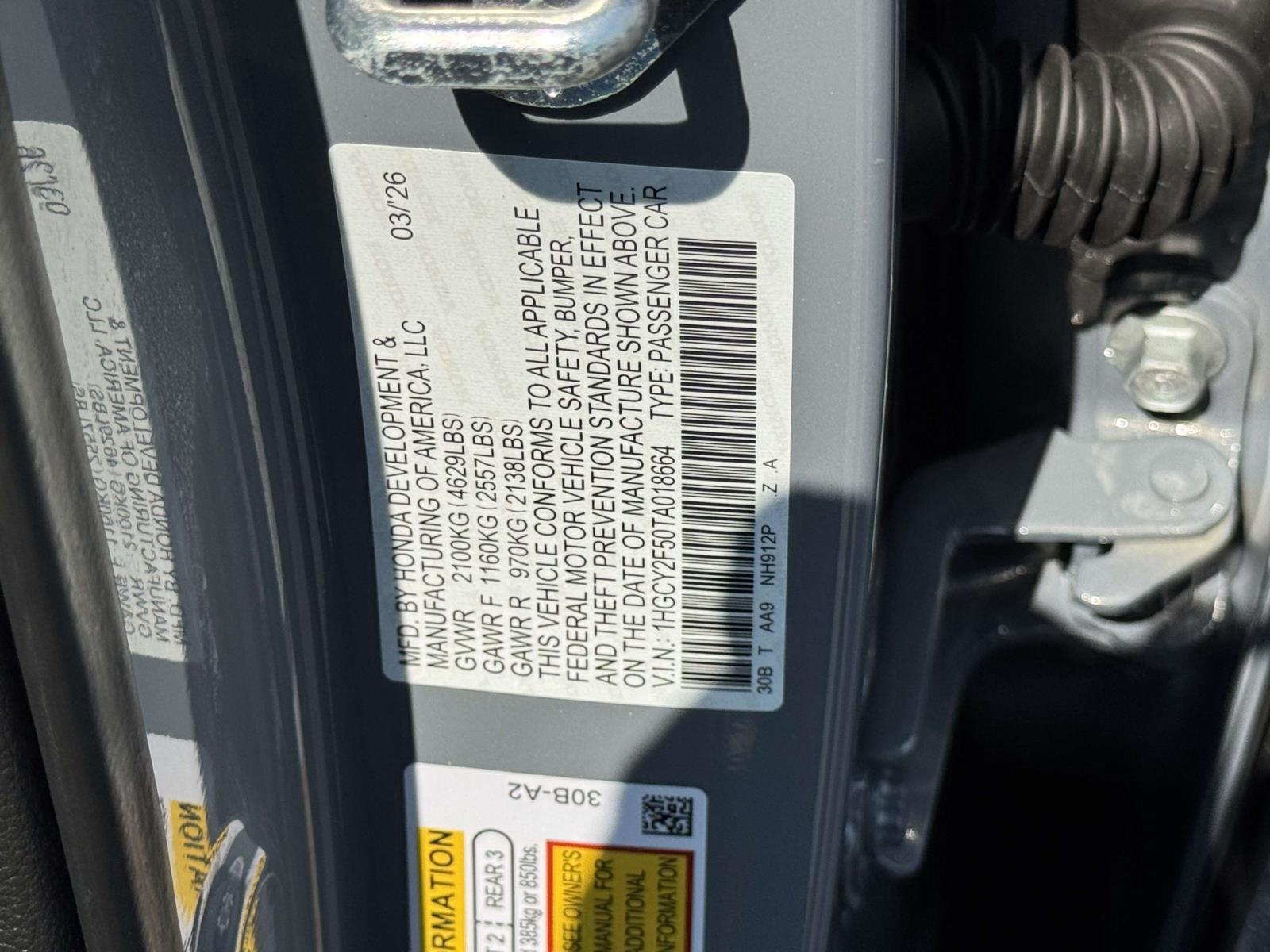 Used 2026 Honda Accord Hybrid Sedan