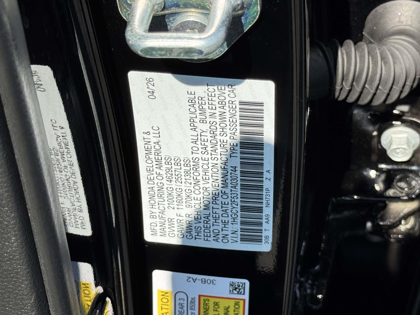 Used 2026 Honda Accord Hybrid Sedan