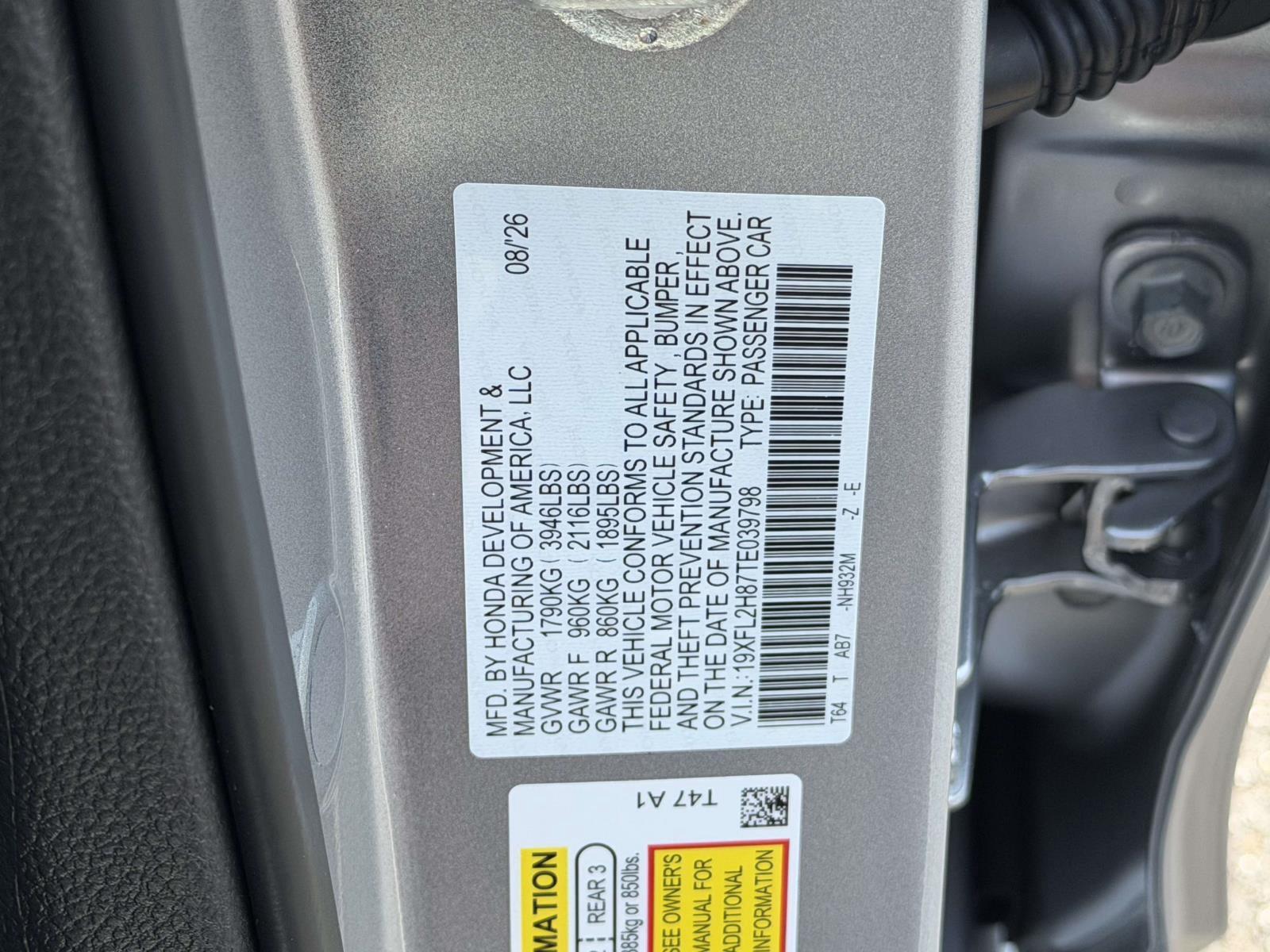 New 2026 Honda Civic Hatchback Hatchback