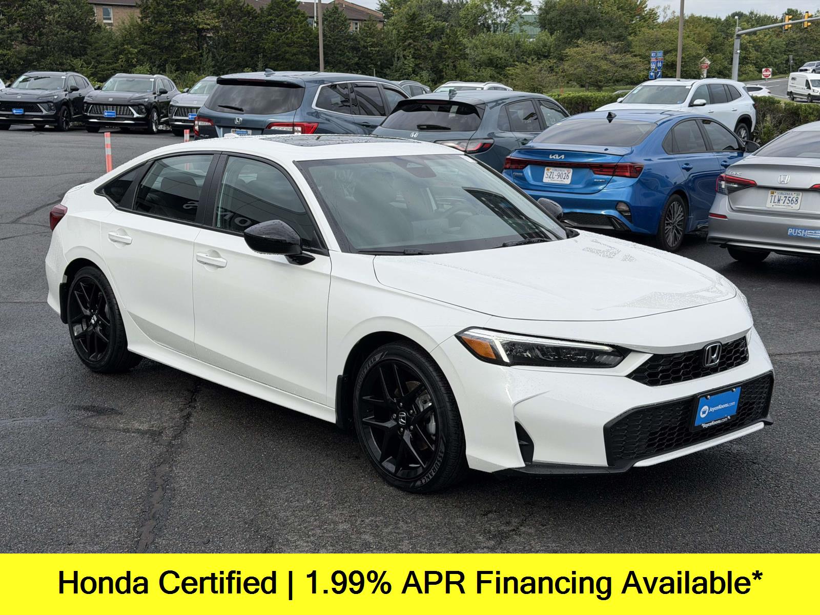Platinum White Pearl 2026 Honda Civic Hybrid Sedan Front-Wheel Drive Continuously Variable Transmission