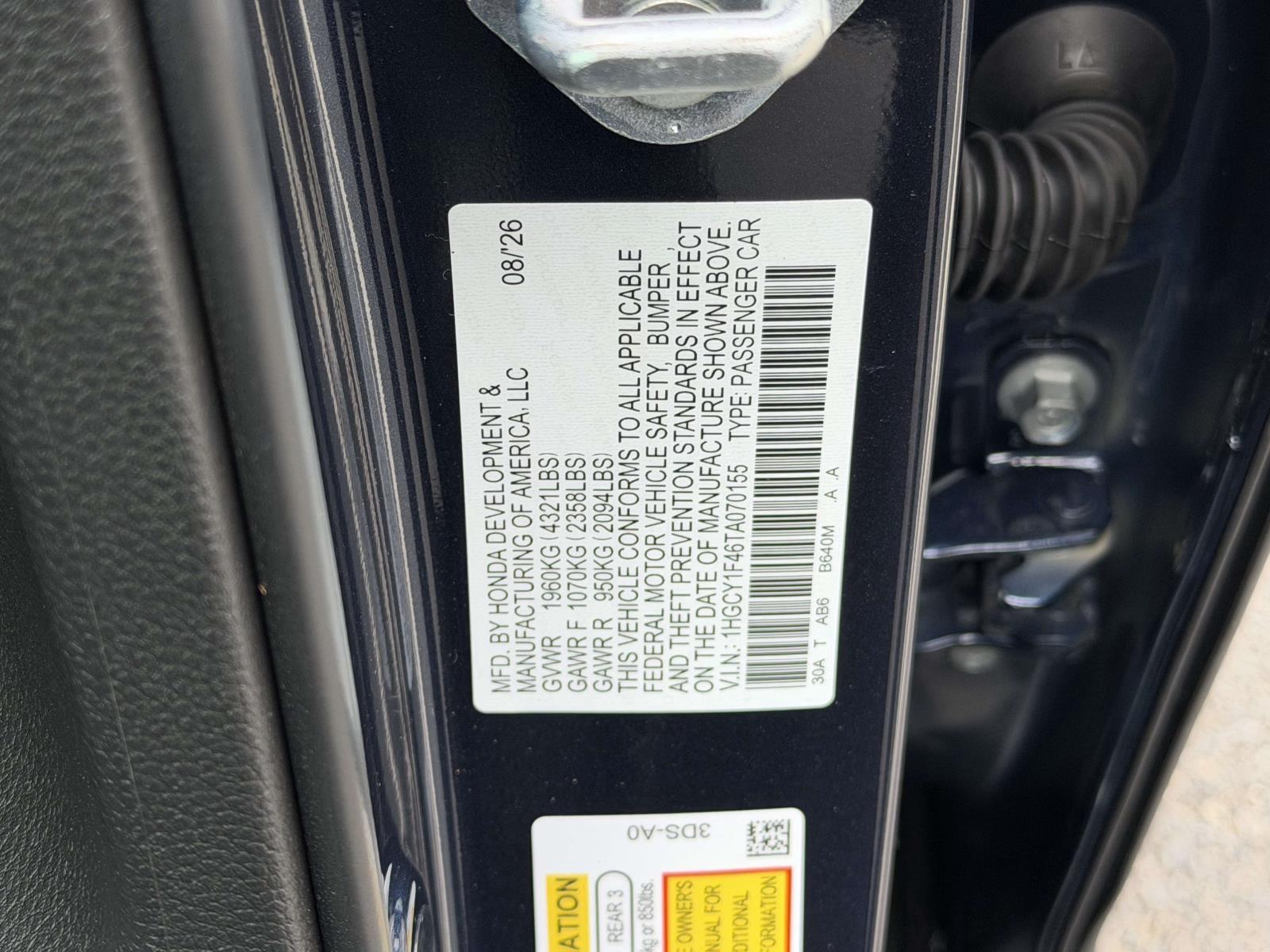 New 2026 Honda Accord Sedan Sedan