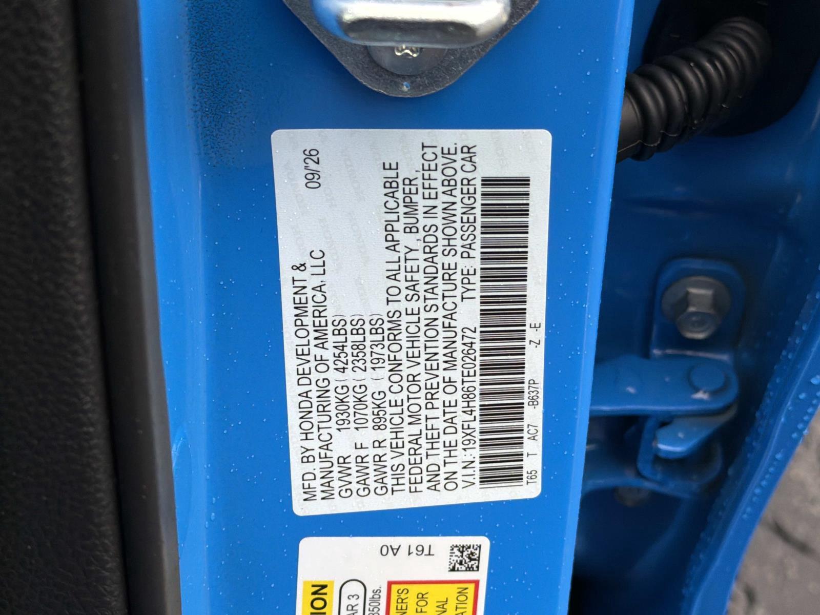 New 2026 Honda Civic Hatchback Hybrid Hatchback