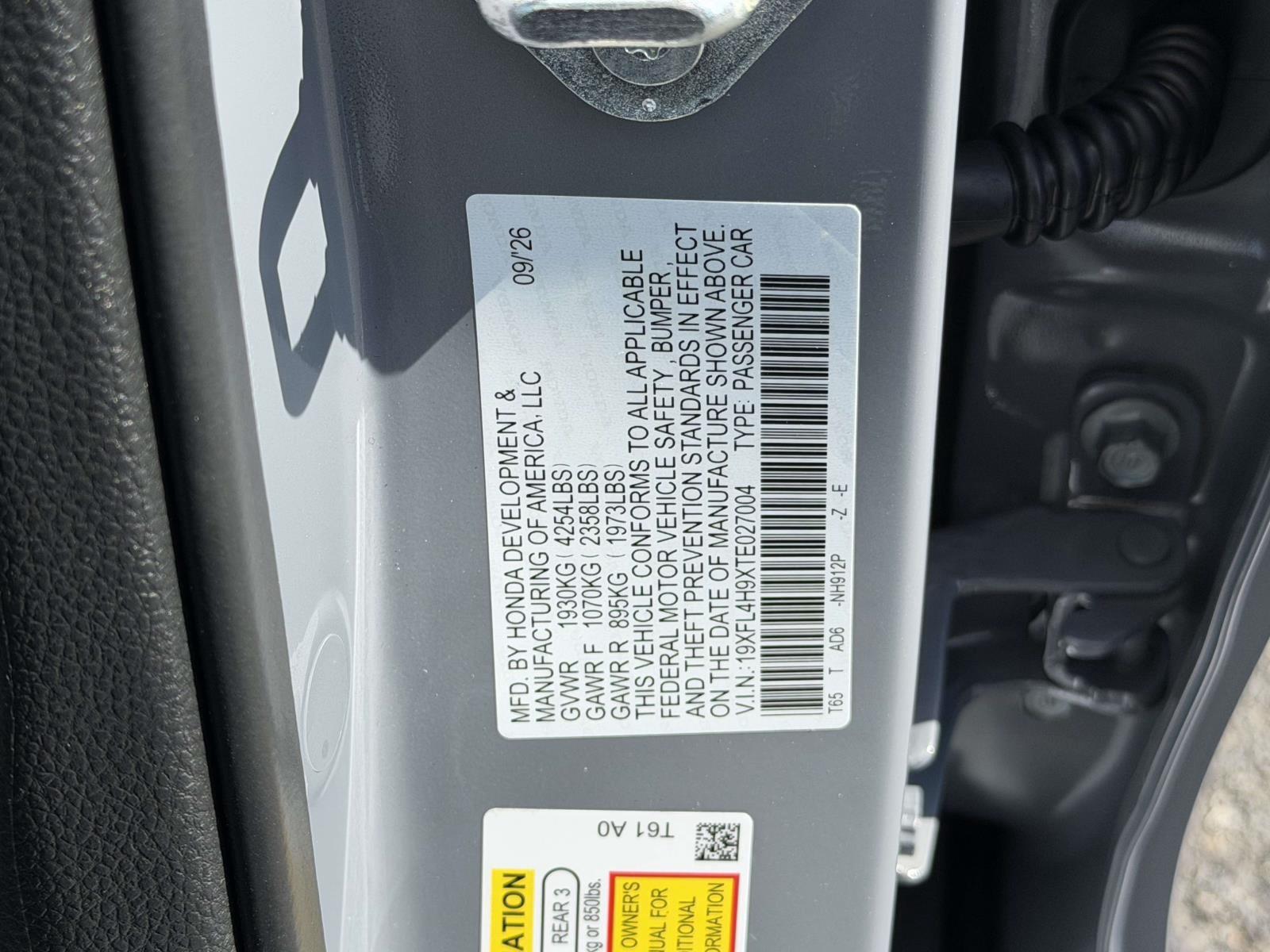 New 2026 Honda Civic Hatchback Hybrid Hatchback
