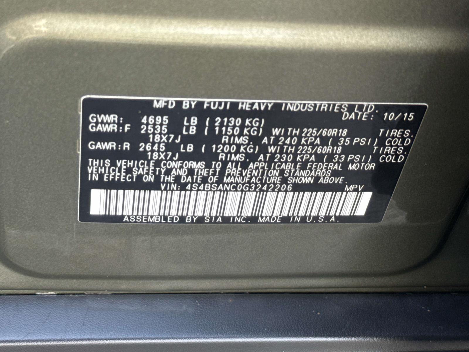 Used 2016 Subaru Outback SUV