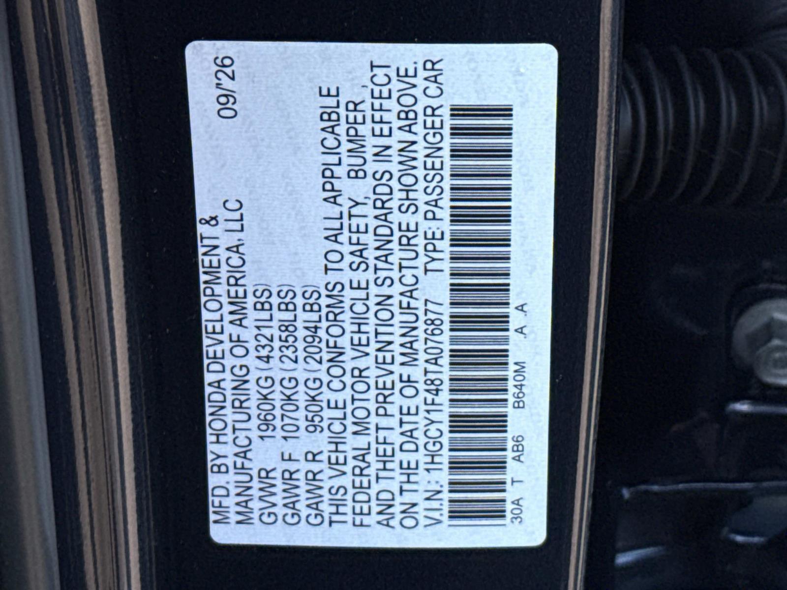 New 2026 Honda Accord Sedan Sedan