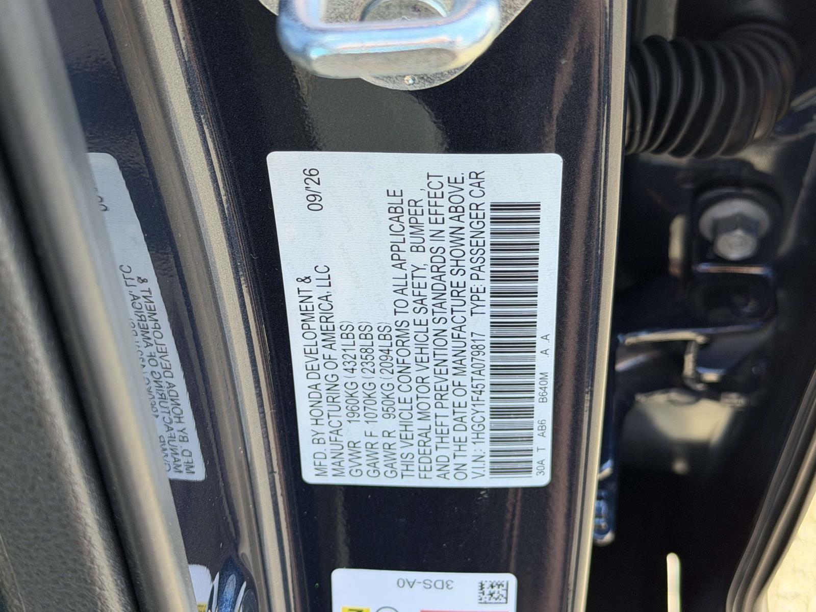 New 2026 Honda Accord Sedan Sedan