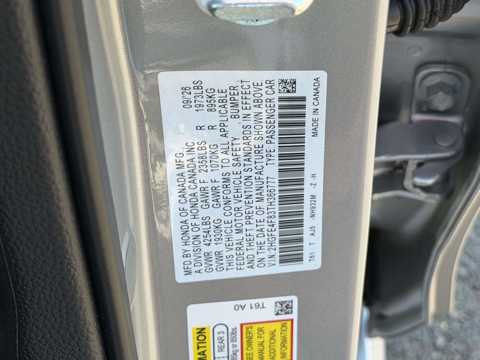 New 2026 Honda Civic Sedan Hybrid Sedan