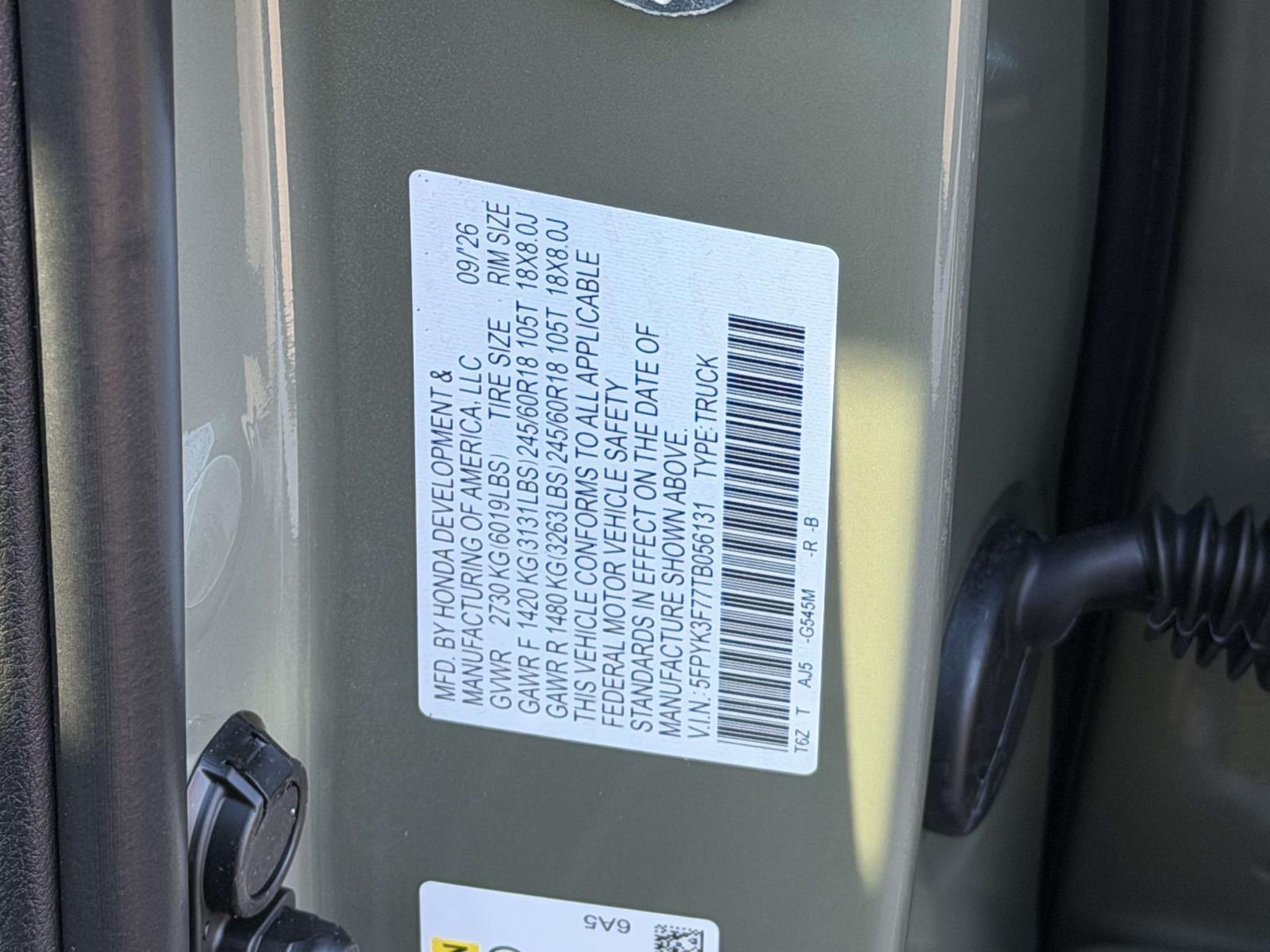 New 2026 Honda Ridgeline Truck