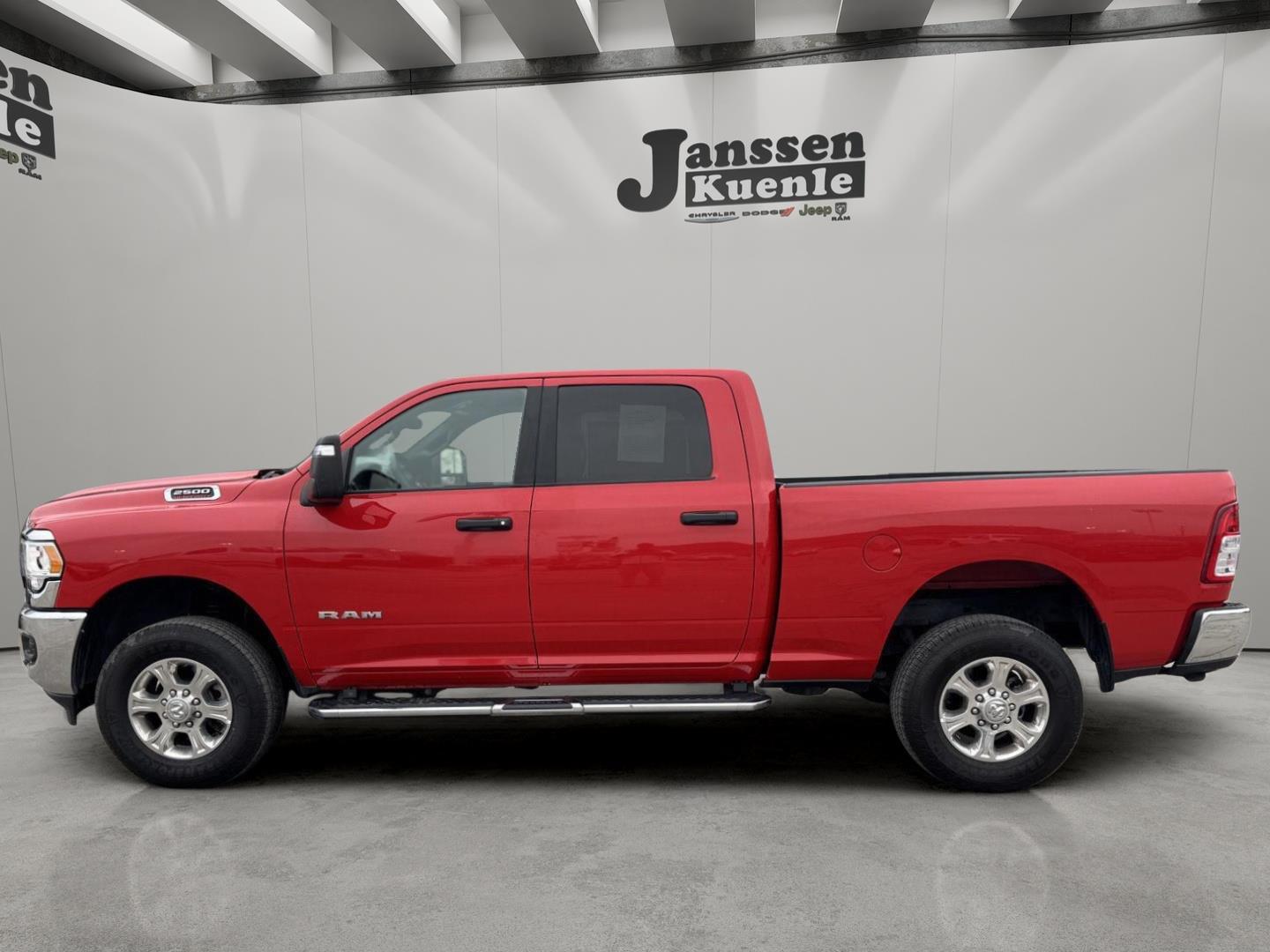 Flame Red Clearcoat 2024 RAM 2500 Big Horn Crew Cab 4WD Pickup Truck Four-Wheel Drive 8-Speed Automatic