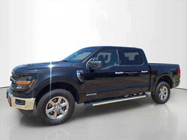 Agate Black Metallic 2024 Ford F-150 XLT SuperCrew 4WD Pickup Truck Four-Wheel Drive Automatic