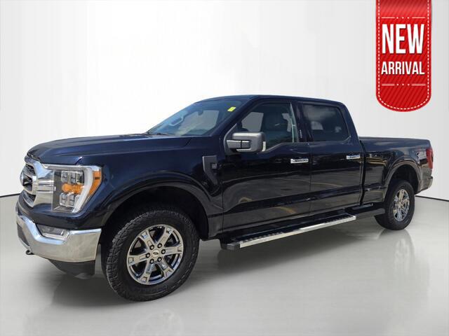Blue 2022 Ford F-150 Pickup Truck Four-Wheel Drive Automatic