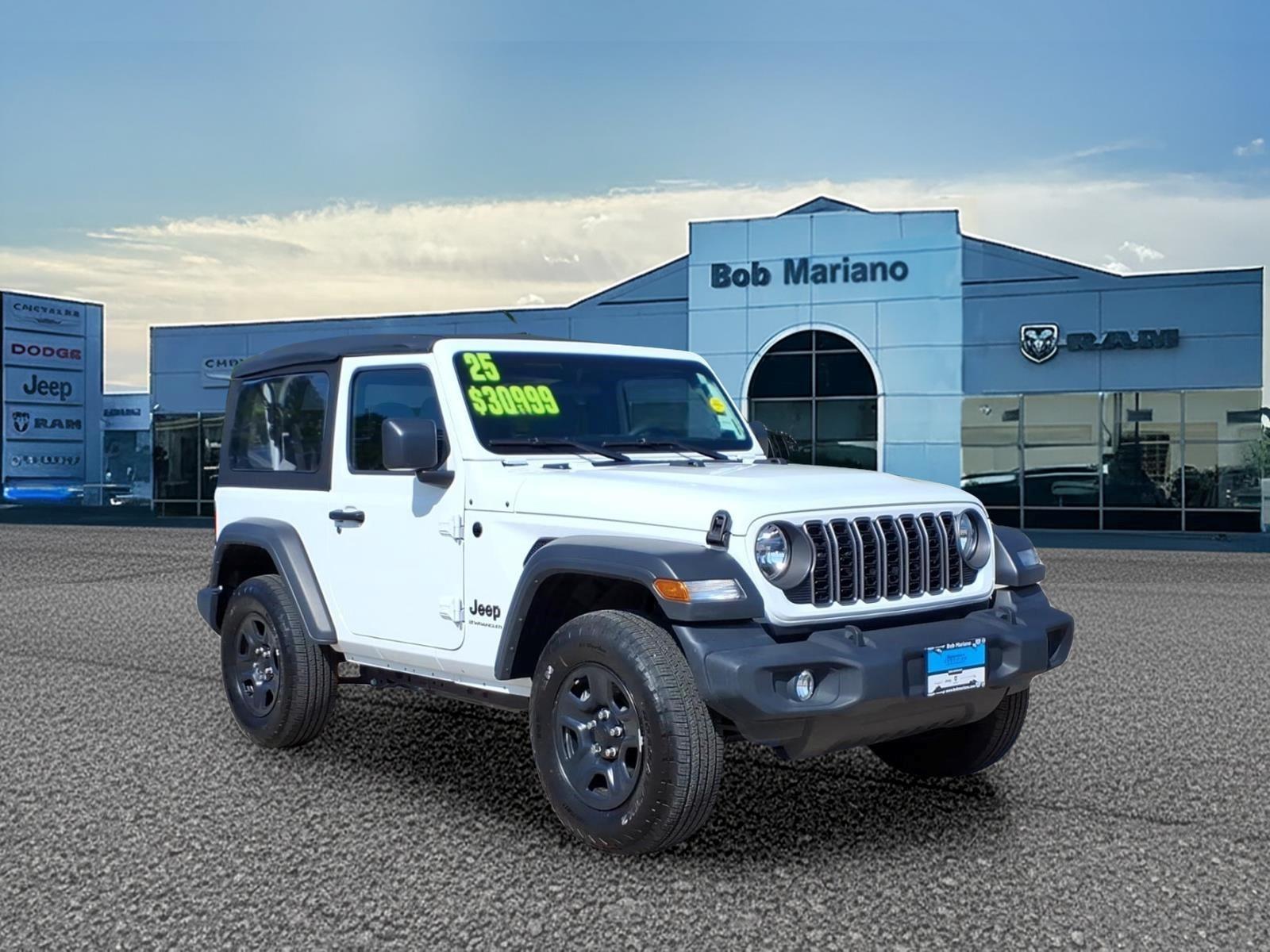 Bright White Clearcoat 2025 Jeep Wrangler SUV / Crossover Four-Wheel Drive 6-Speed Manual