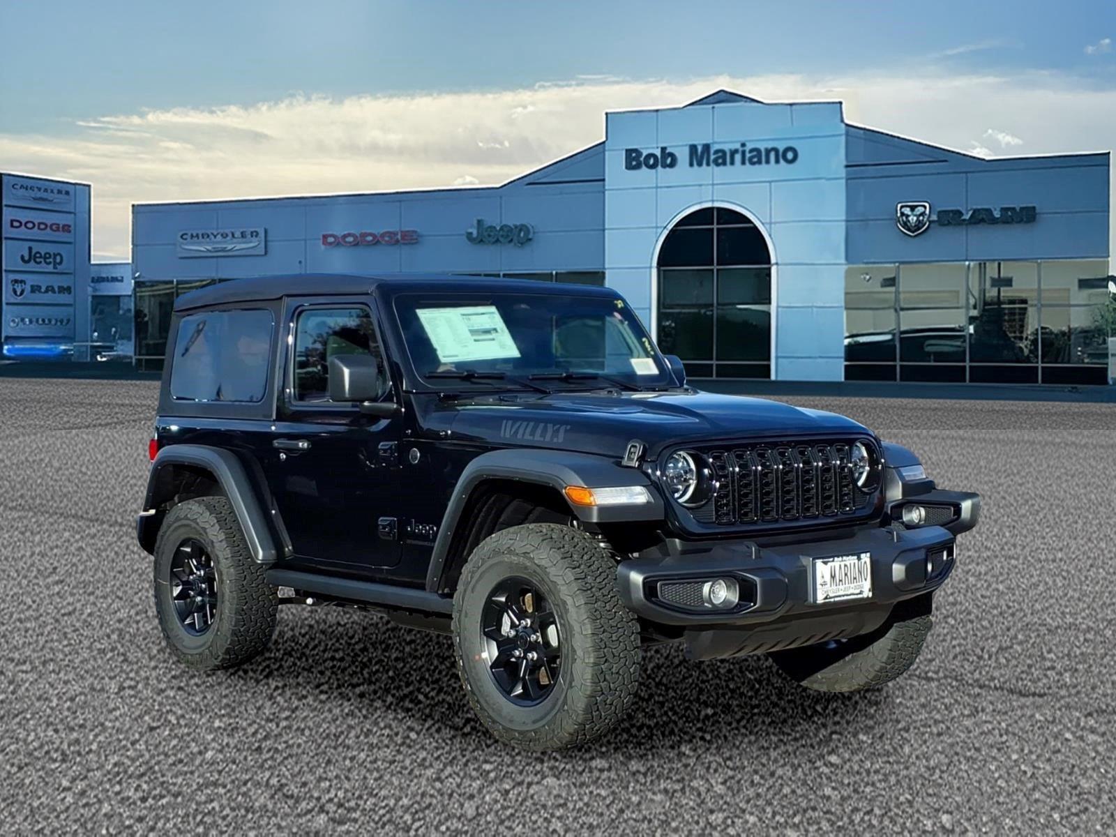 Black Clearcoat 2027 Jeep Wrangler SUV / Crossover Four-Wheel Drive 6-Speed Manual