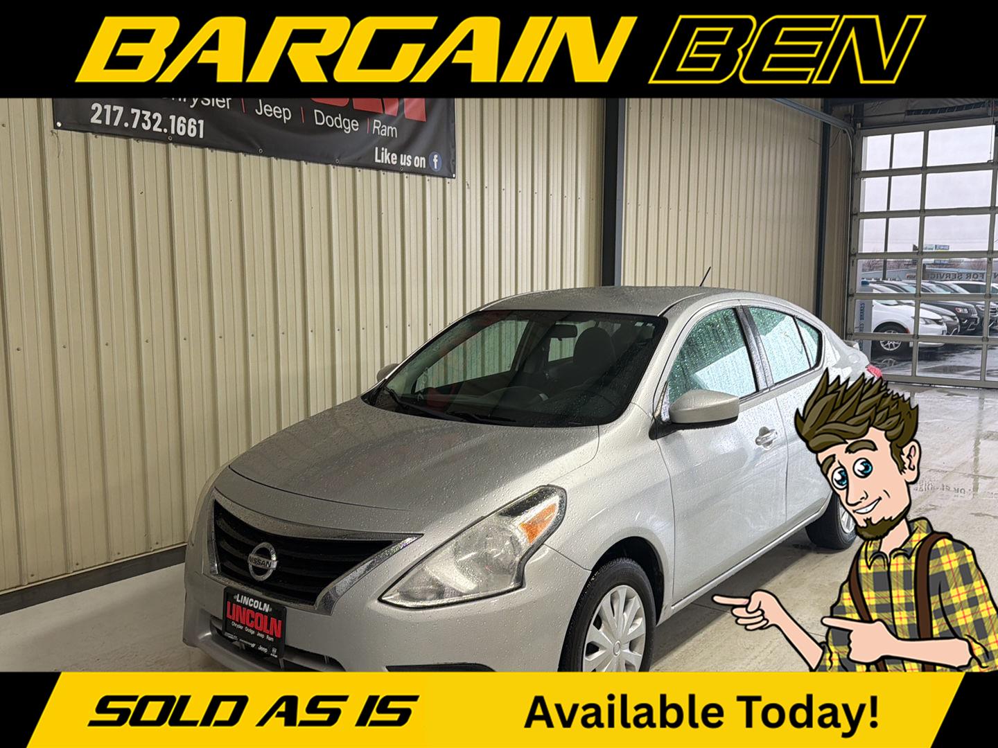 Brilliant Silver 2017 Nissan Versa SV Sedan Front-Wheel Drive Continuously Variable Transmission