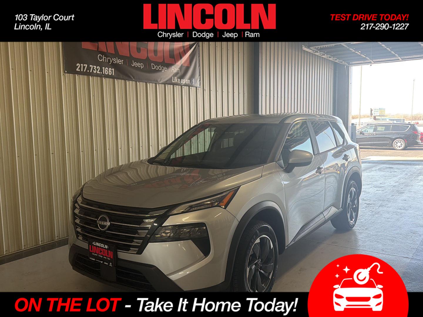 Brilliant Silver Metallic 2024 Nissan Rogue SV FWD SUV / Crossover Front-Wheel Drive Continuously Variable Transmission