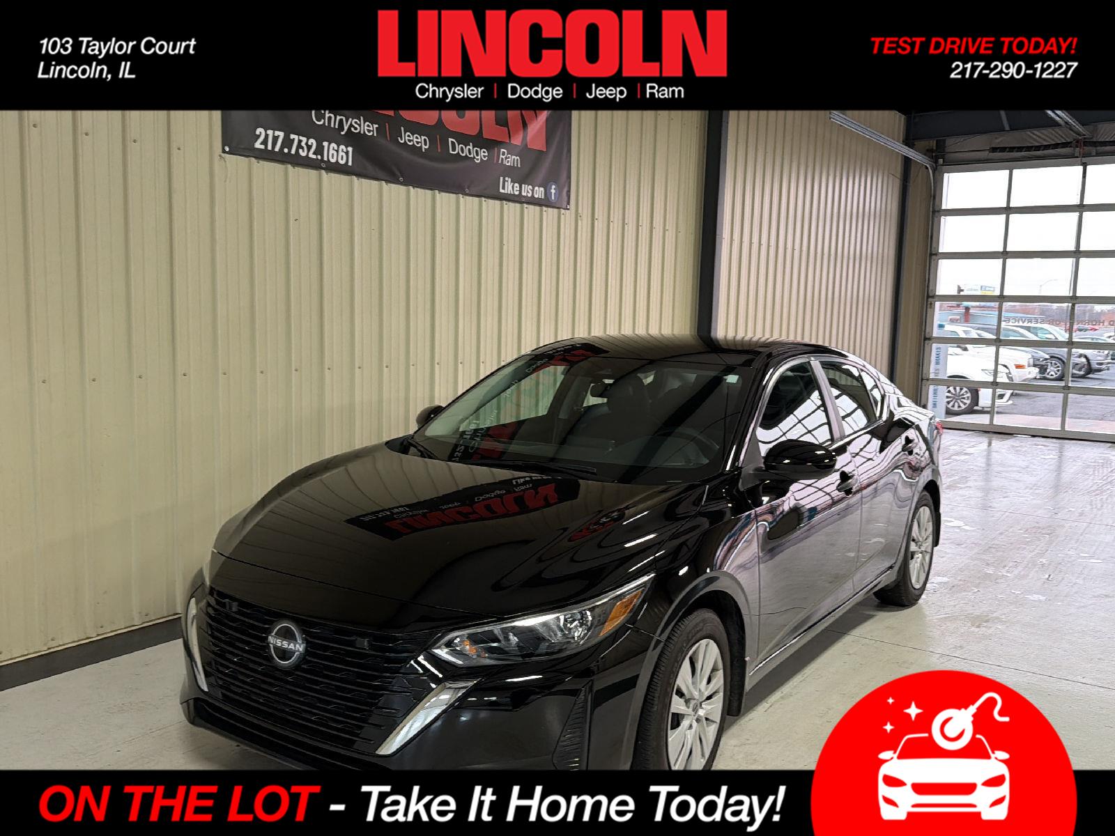 Super Black 2024 Nissan Sentra S FWD Sedan Front-Wheel Drive Continuously Variable Transmission