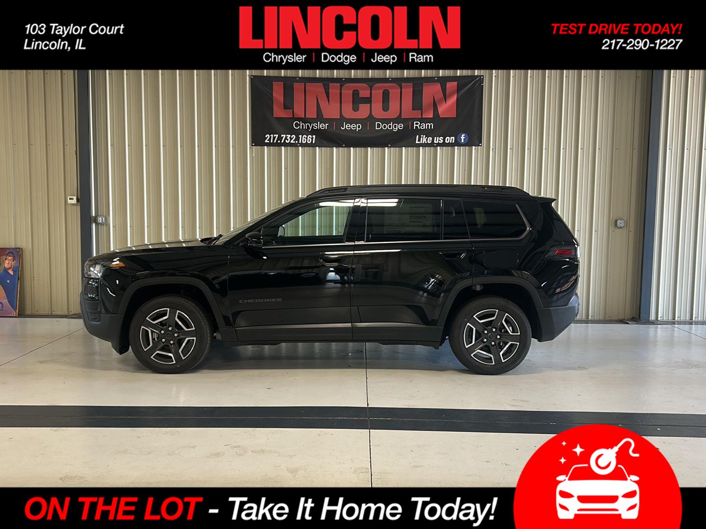 Diamond Black Crystal Pearlcoat 2026 Jeep Cherokee SUV / Crossover Four-Wheel Drive Automatic
