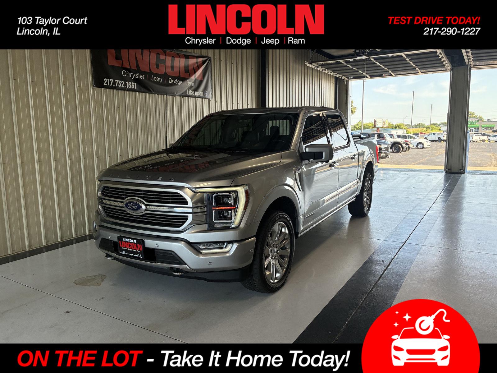 Iconic Silver Metallic 2021 Ford F-150 Pickup Truck Four-Wheel Drive Automatic