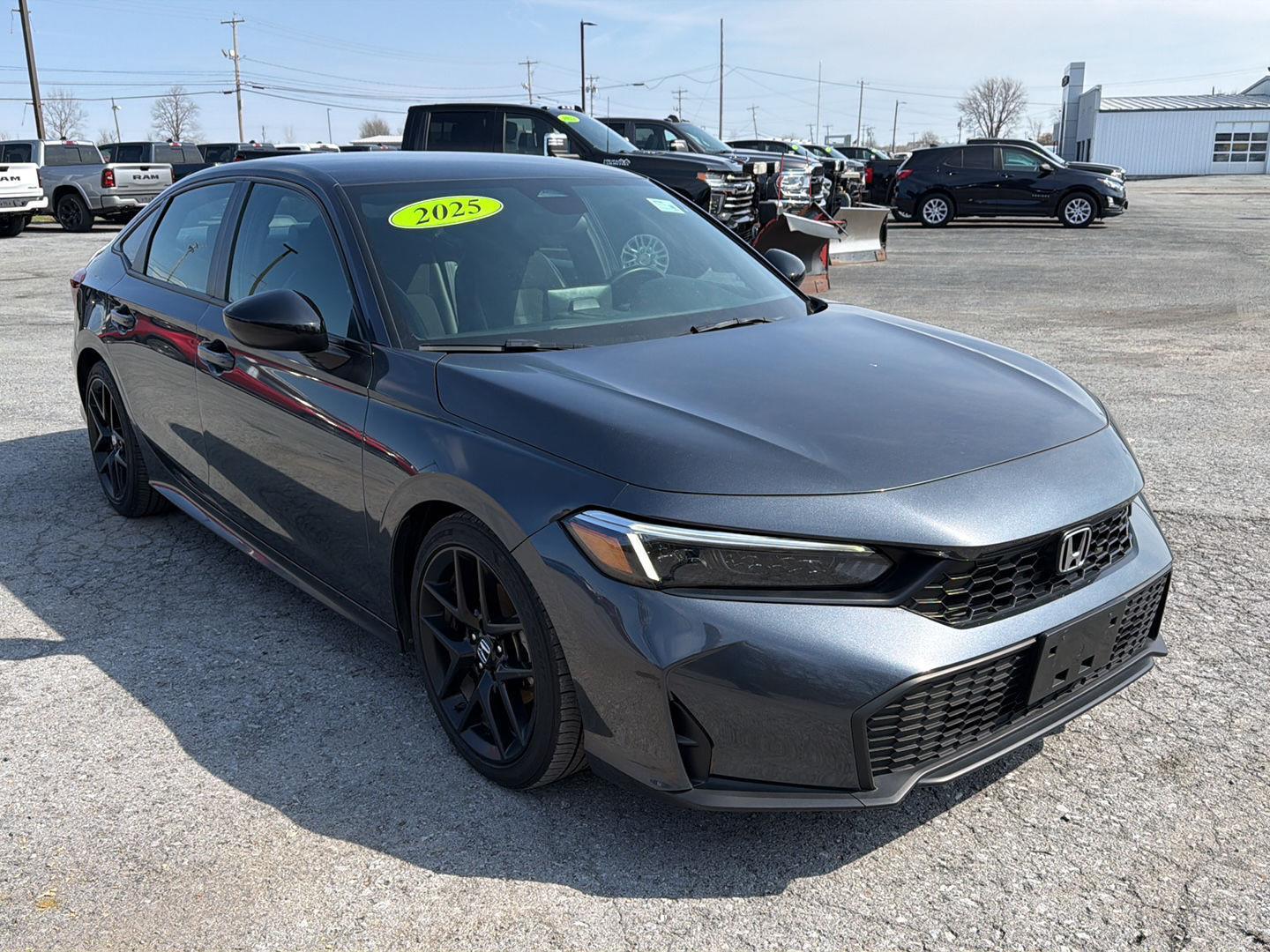 Meteorite Gray Metallic 2025 Honda Civic Sport FWD Sedan Front-Wheel Drive Continuously Variable Transmission