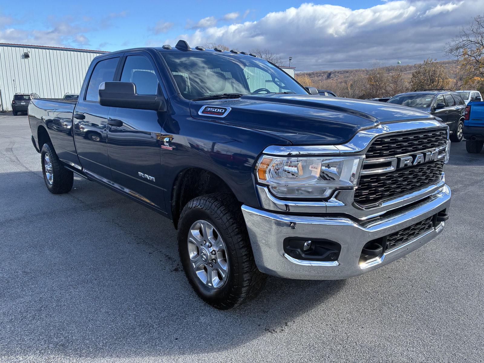 Patriot Blue Pearlcoat 2022 RAM 3500 Pickup Truck Four-Wheel Drive 6-Speed Automatic