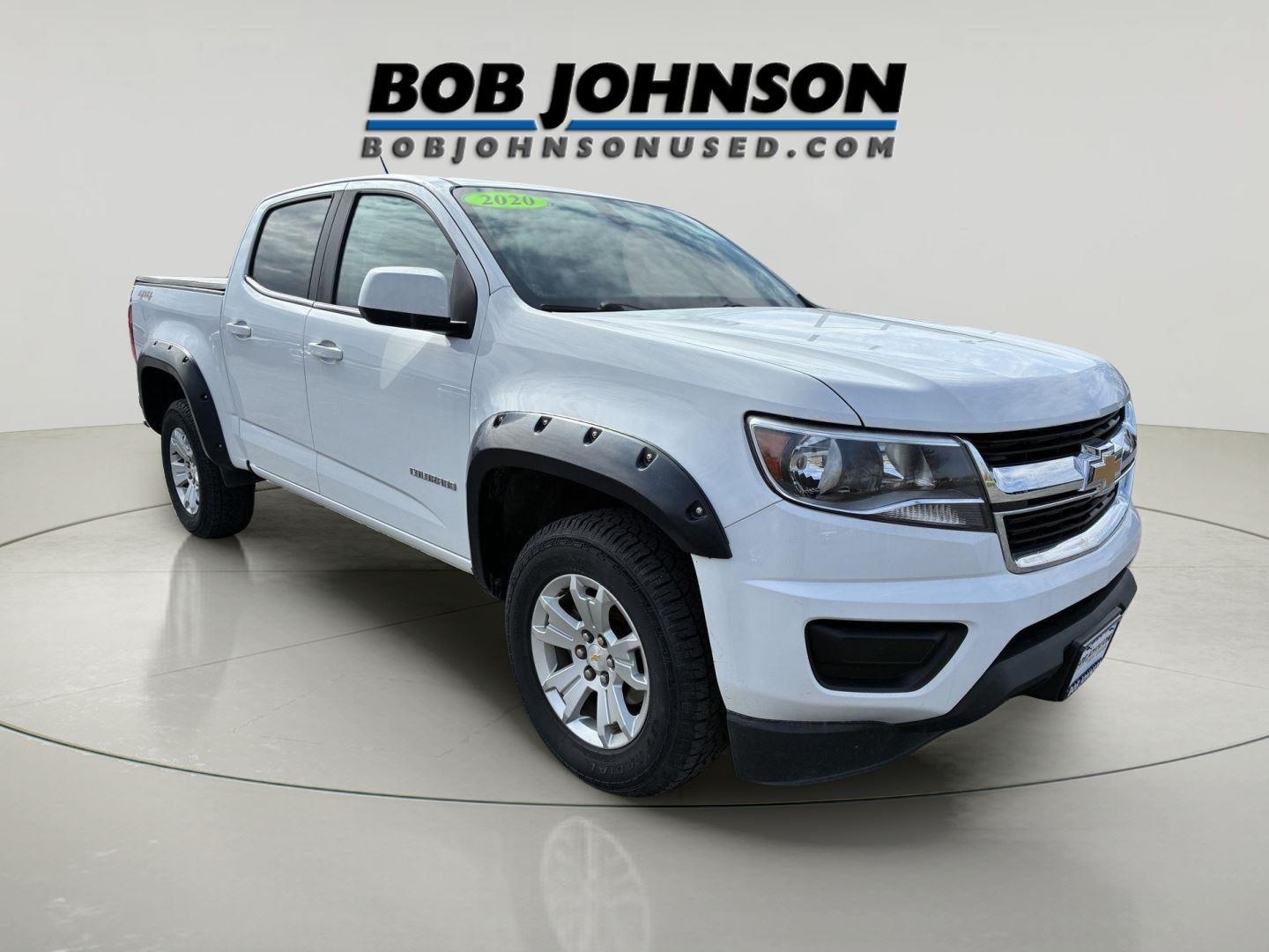 Summit White 2020 Chevrolet Colorado LT Crew Cab 4WD Pickup Truck Four-Wheel Drive 8-Speed Automatic