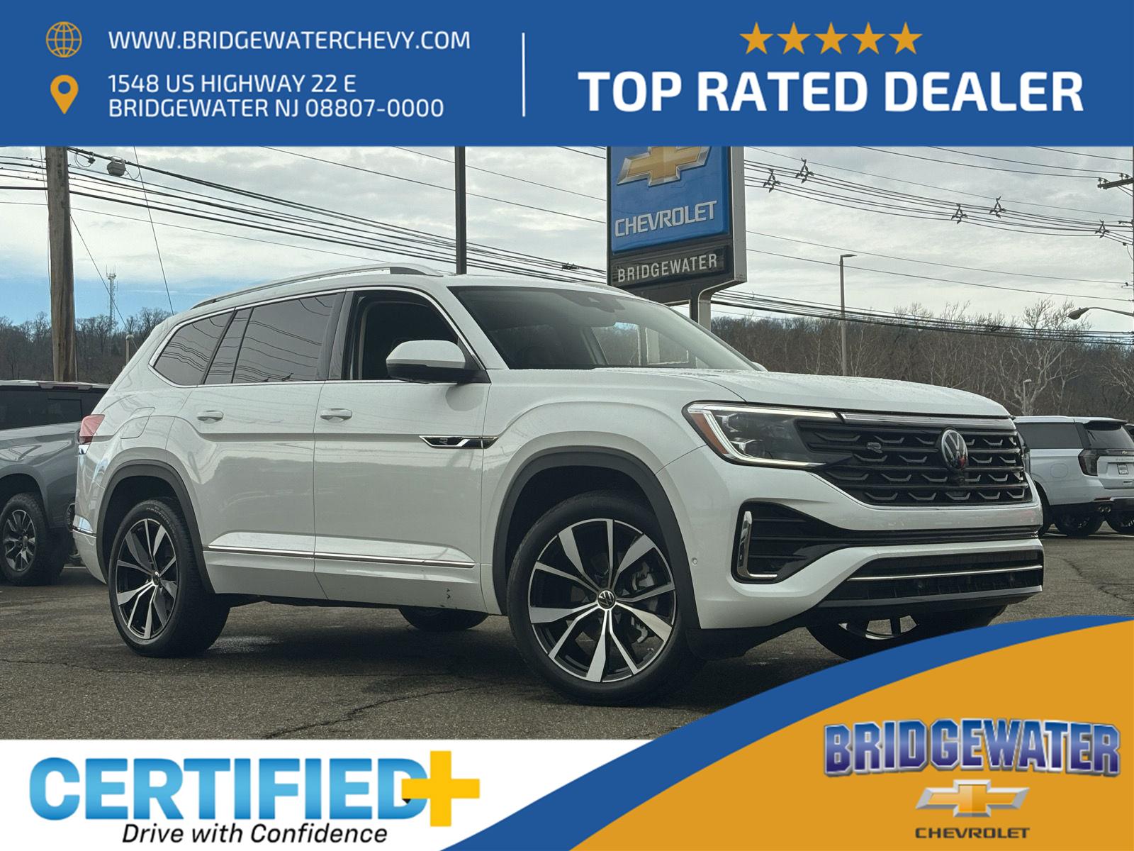 Opal White Pearl 2025 Volkswagen Atlas SEL Premium R-Line 4Motion SUV / Crossover All-Wheel Drive Automatic