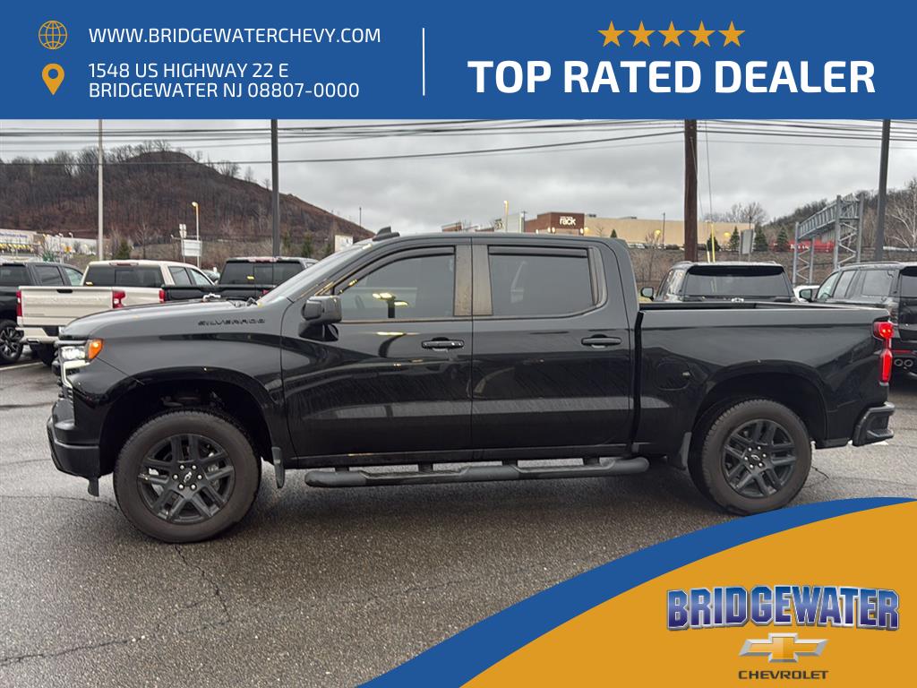 Black 2023 Chevrolet Silverado 1500 RST Crew Cab 4WD Pickup Truck Four-Wheel Drive Automatic