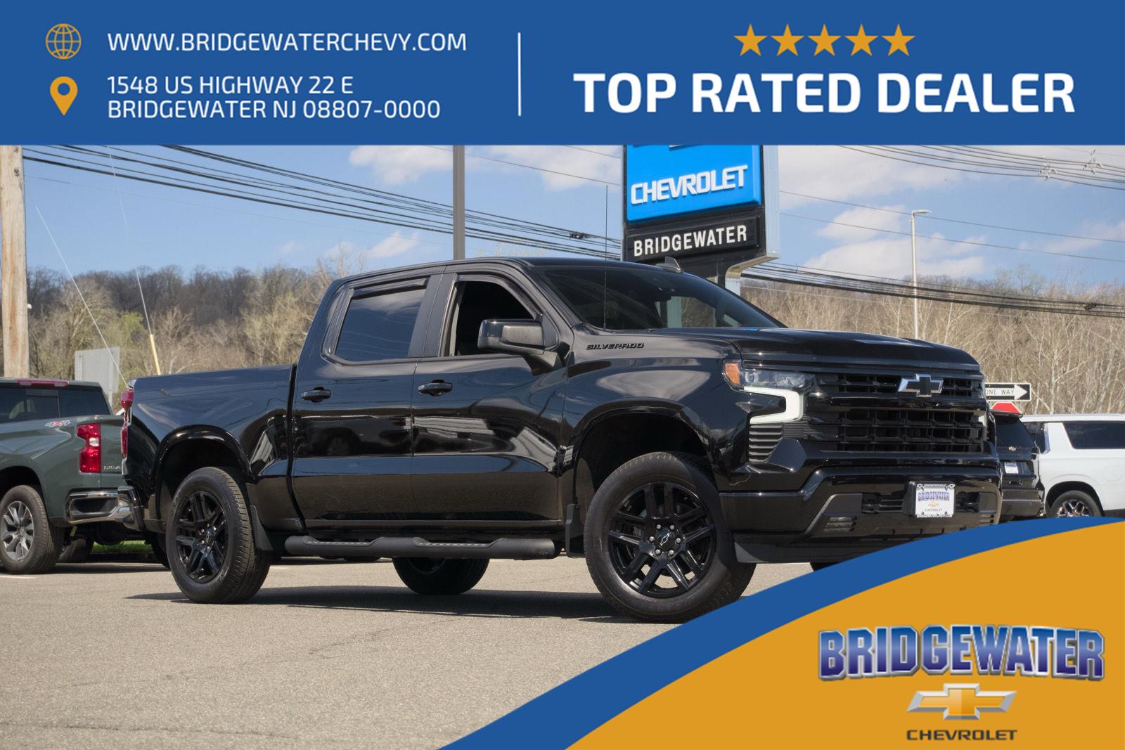 Black 2023 Chevrolet Silverado 1500 RST Crew Cab 4WD Pickup Truck Four-Wheel Drive Automatic
