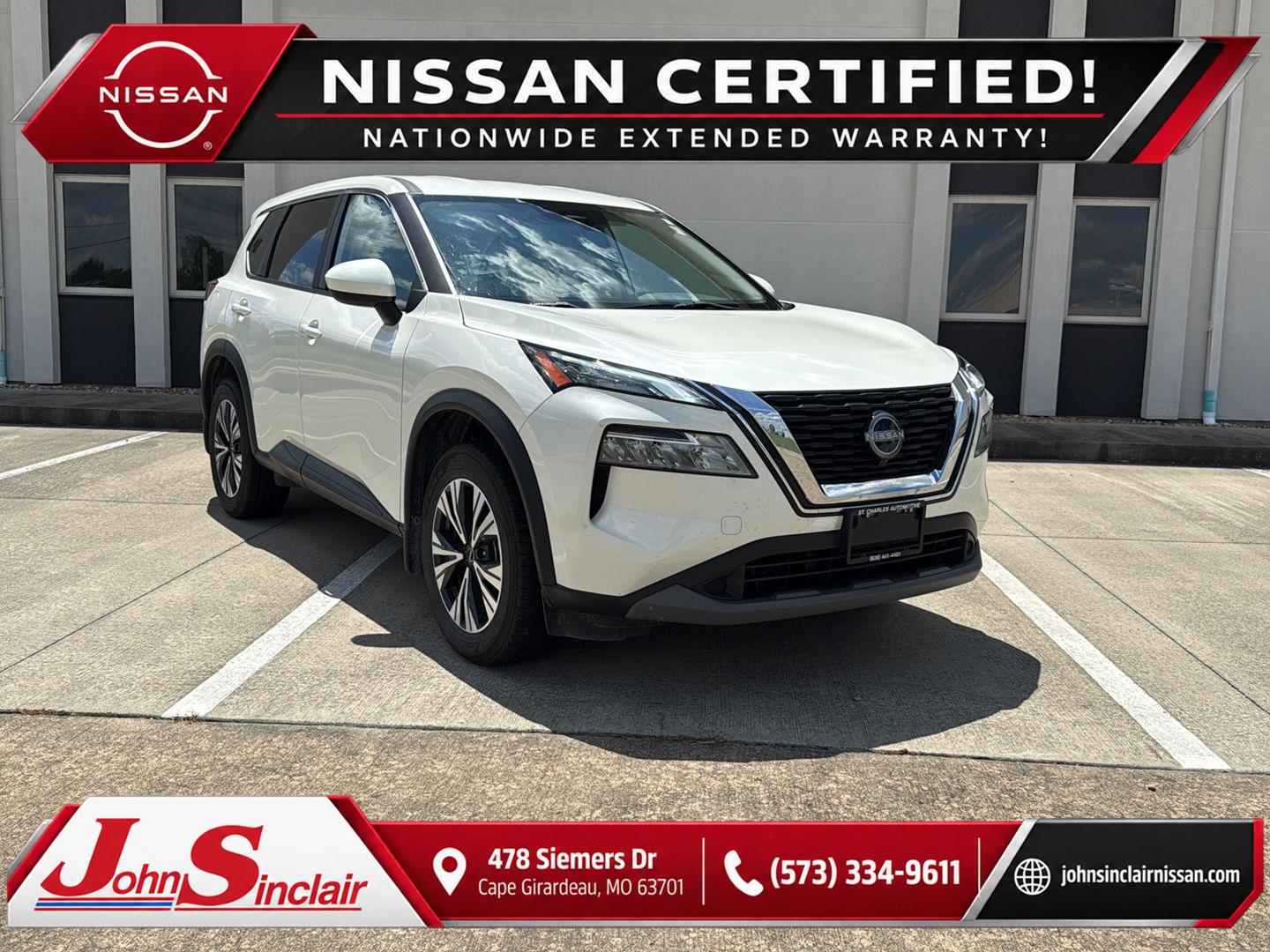 Pearl White Tricoat 2023 Nissan Rogue SUV / Crossover All-Wheel Drive Continuously Variable Transmission