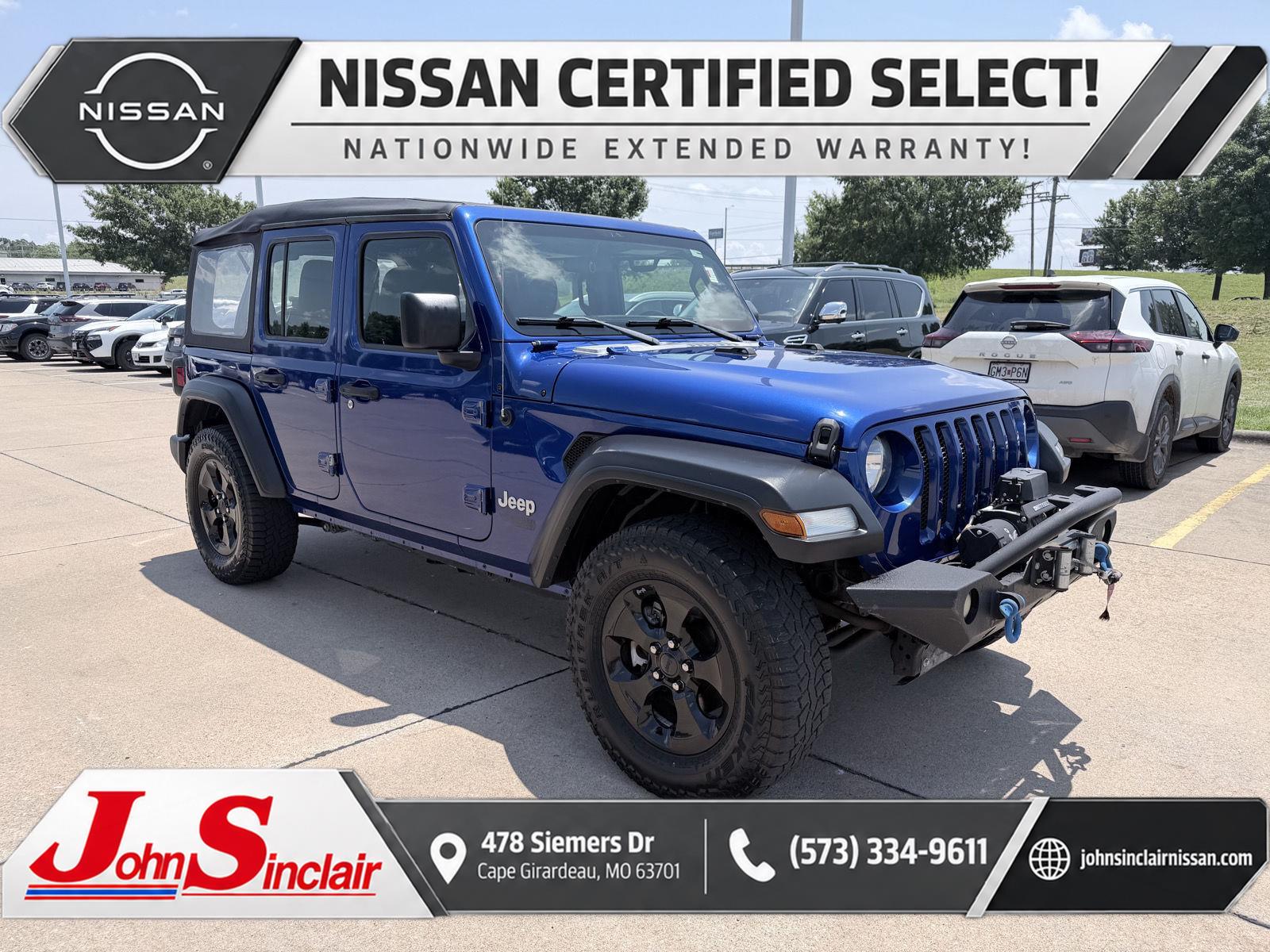 Ocean Blue Metallic Clearcoat 2020 Jeep Wrangler SUV / Crossover Four-Wheel Drive 6-Speed Manual