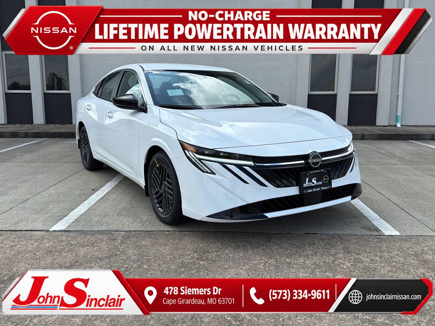 White (Fresh Powder) 2026 Nissan Sentra Sedan Front-Wheel Drive Continuously Variable Transmission