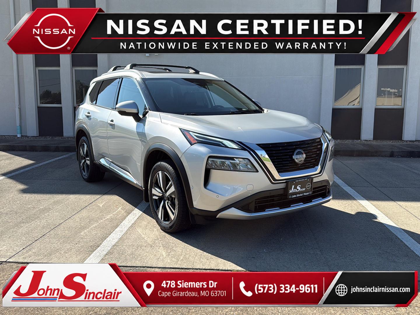 Brilliant Silver Metallic 2023 Nissan Rogue SUV / Crossover All-Wheel Drive Continuously Variable Transmission